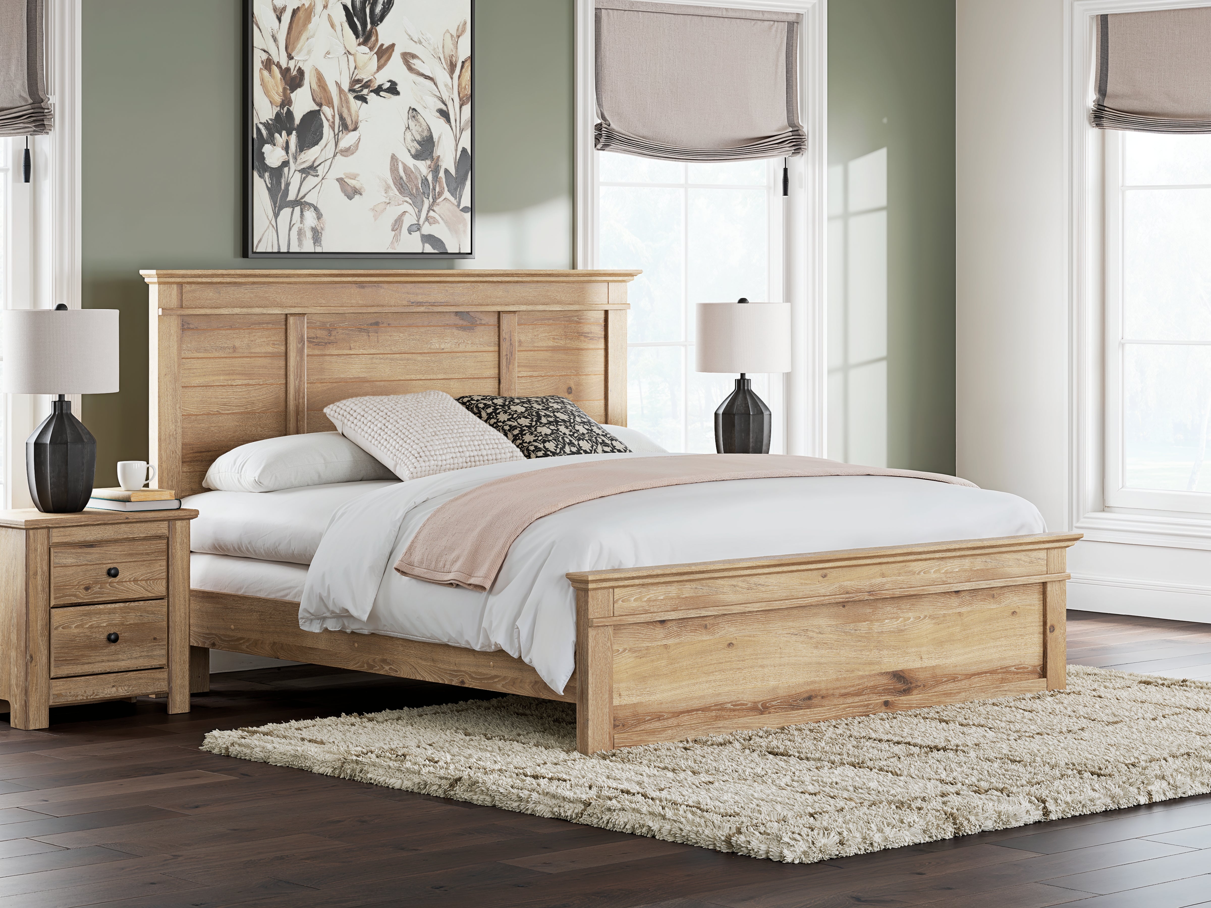Fine Furniture & Decor - Ashley Furniture - Makidern Bedroom - King Panel Bed / Tan - PCB1170B12