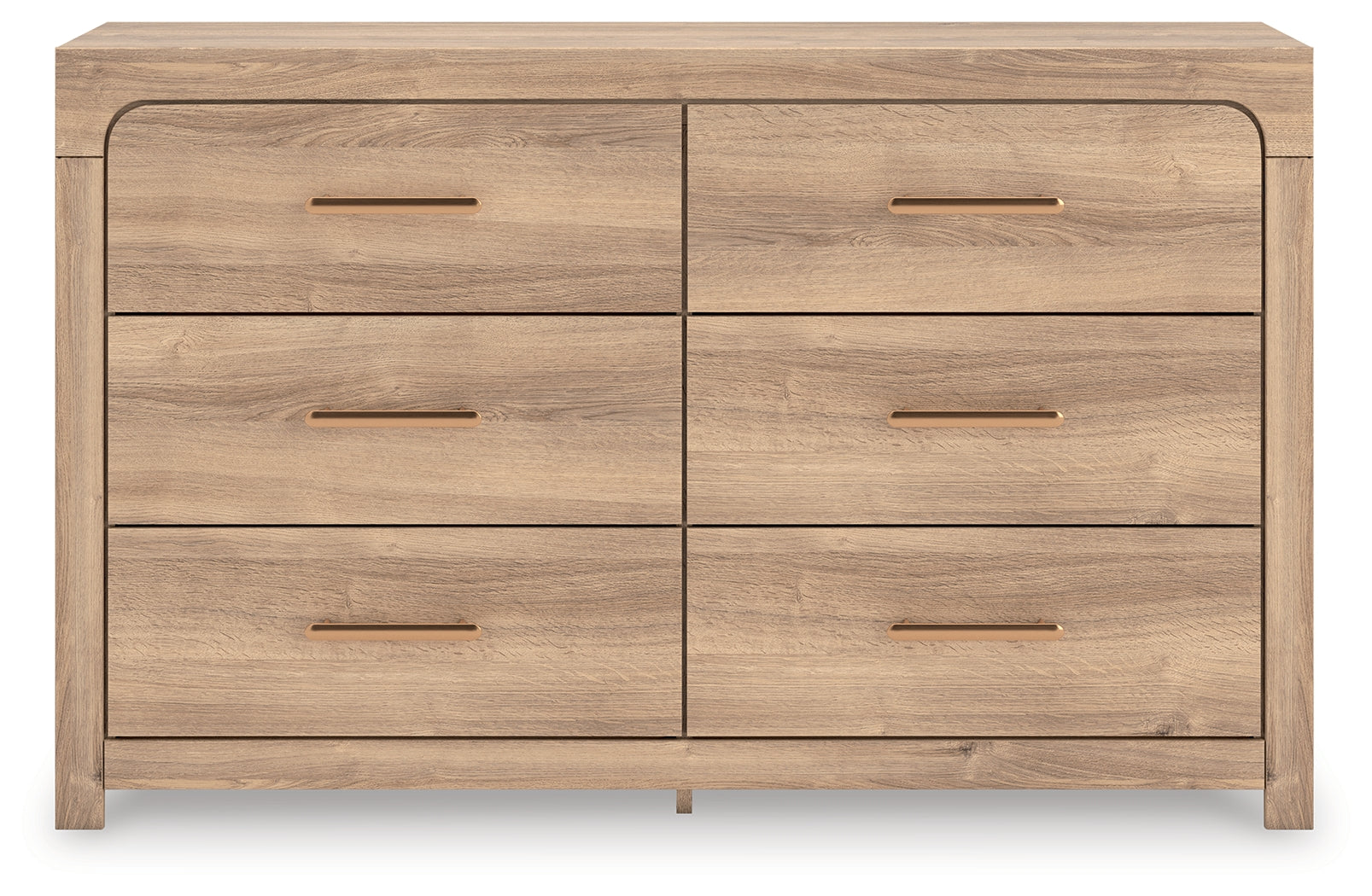 Fine Furniture & Decor - Ashley Furniture - Kinlanni Bedroom - Six Drawer Dresser / Tan - PCB1360-31