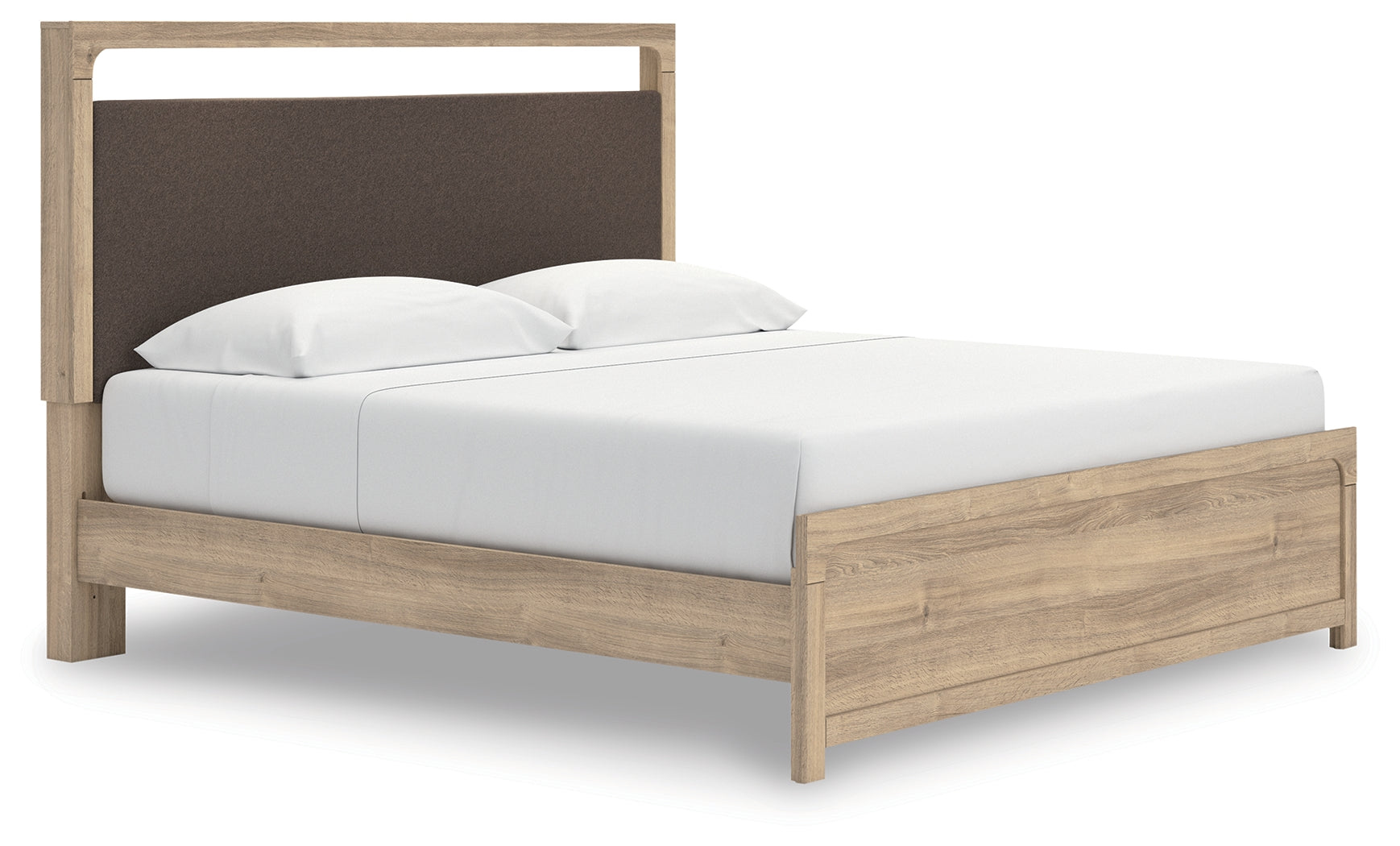 Fine Furniture & Decor - Ashley Furniture - Kinlanni Bedroom - King Upholstered Platform Bed / Tan - PCB1360B16