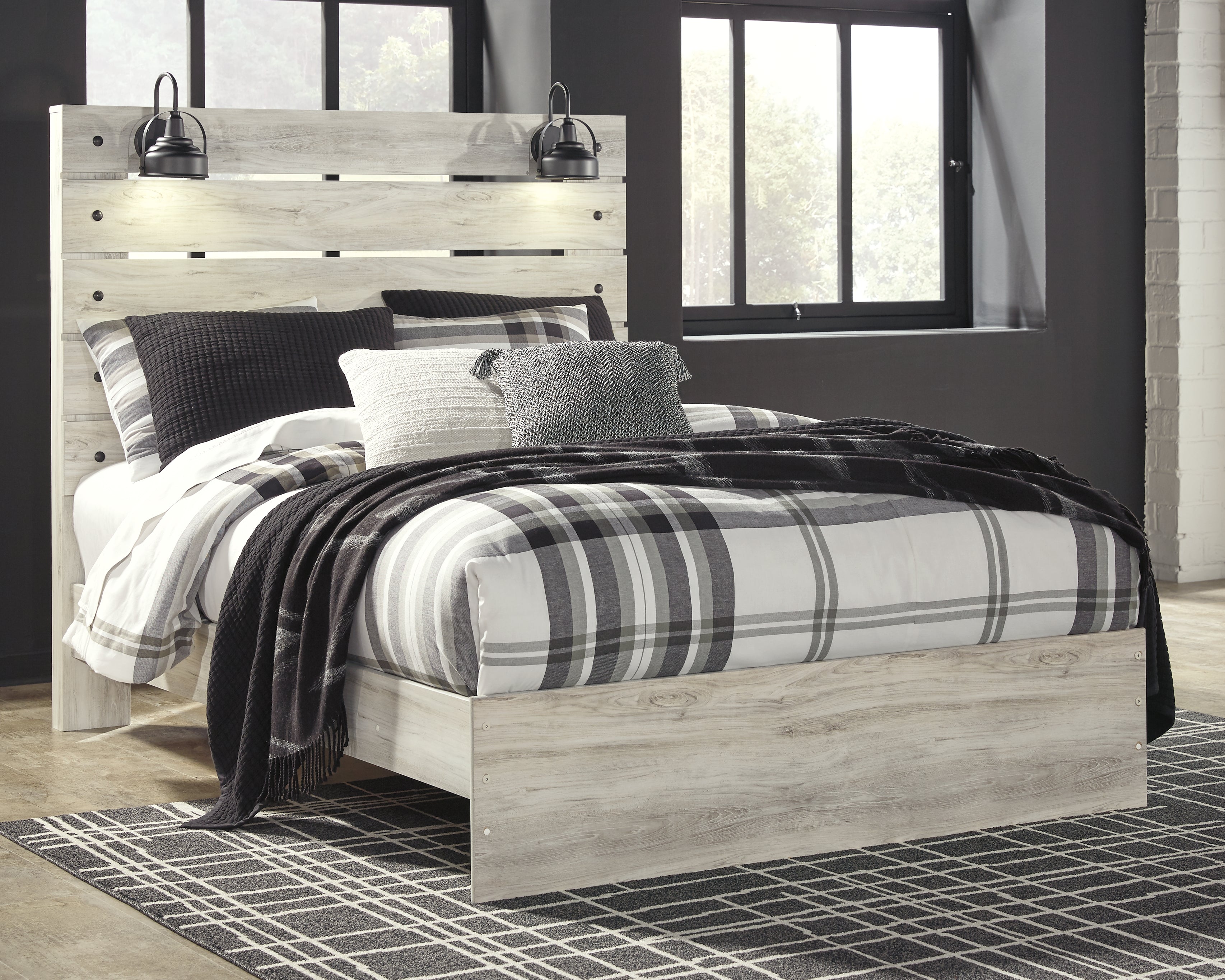 Fine Furniture & Decor - Ashley Furniture - Cambeck Bedroom - Queen Panel Bed / Whitewash - B192B4