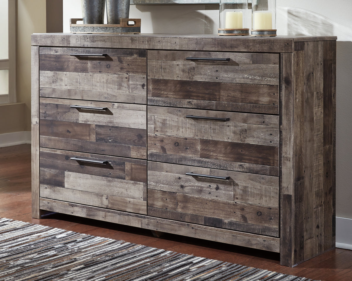 Fine Furniture & Decor - Ashley Furniture - Derekson Bedroom - Queen Panel Bed / Multi Gray - B200B6