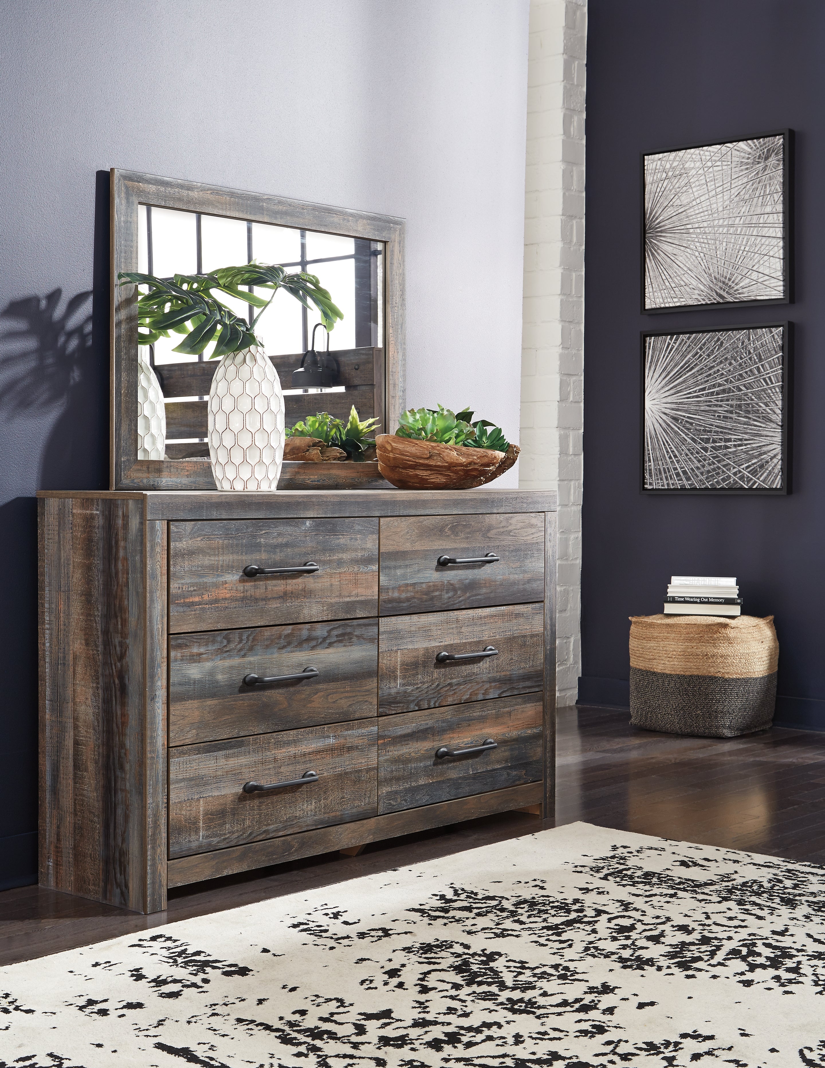 Fine Furniture & Decor - Ashley Furniture - Drystan Bedroom - Dresser and Mirror / Multi - B211B1