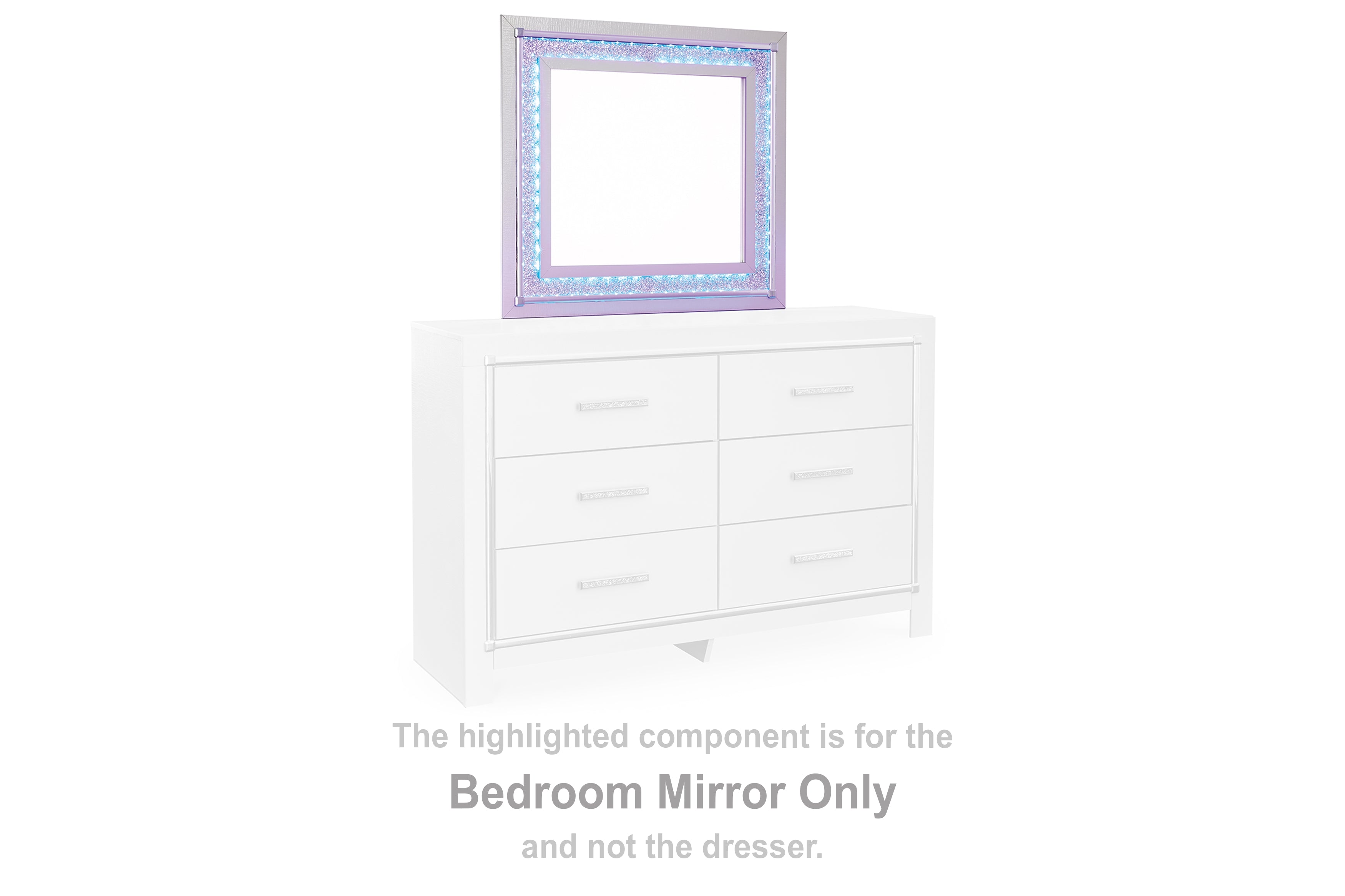 Fine Furniture & Decor - Ashley Furniture - Zyniden Bedroom - Bedroom Mirror / Silver - B2114-36