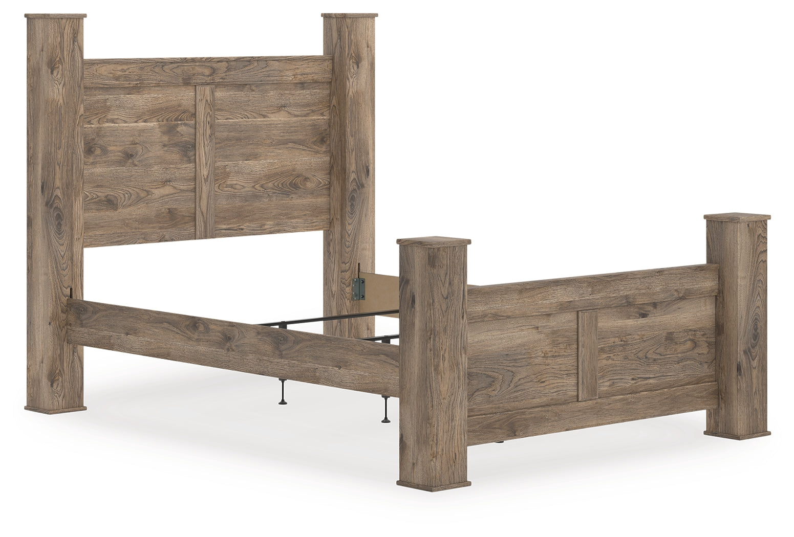 Fine Furniture & Decor - Ashley Furniture - Rusticott Bedroom - Queen Poster Bed / Brown - PCB2260B4