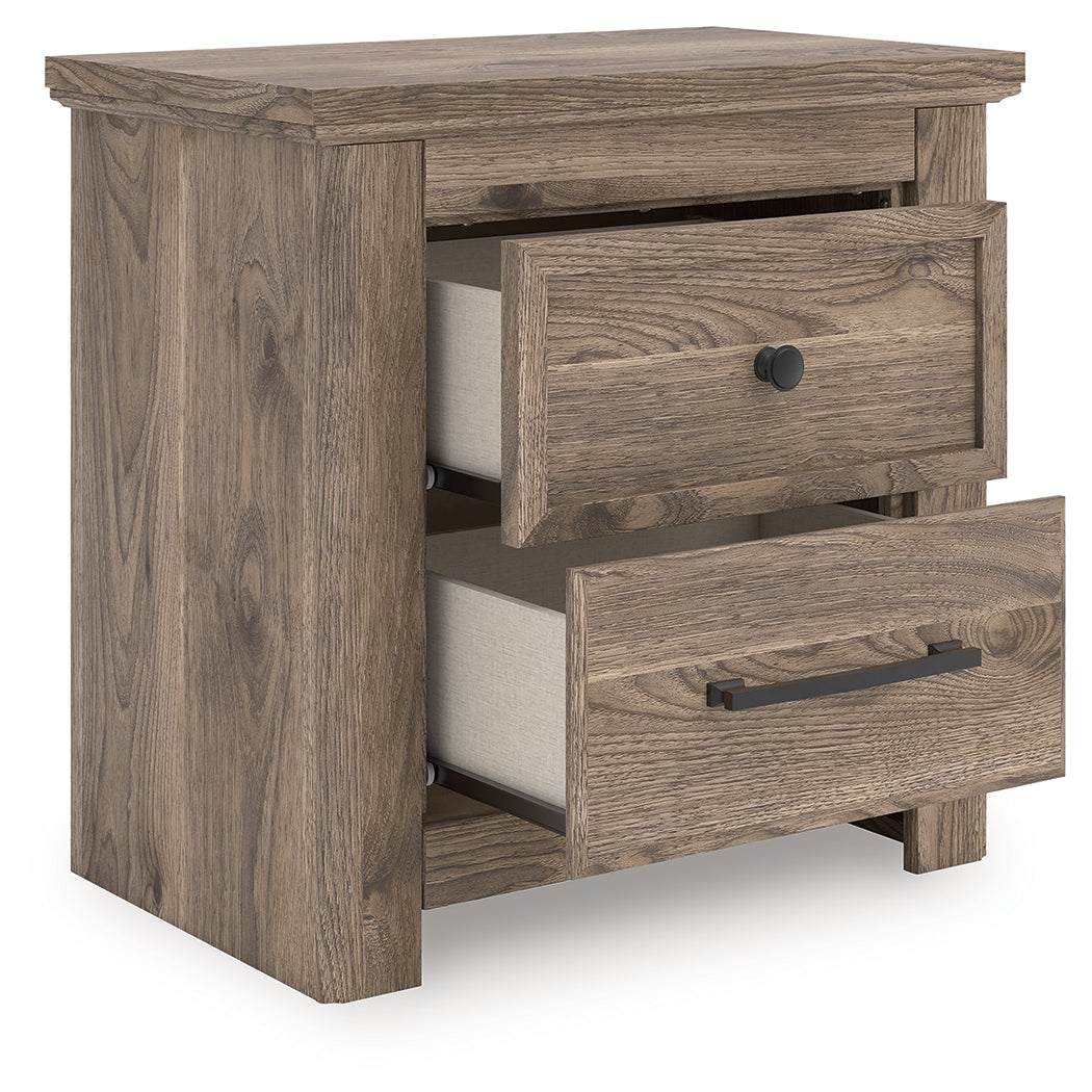 Fine Furniture & Decor - Ashley Furniture - Rusticott Bedroom - Two Drawer Night Stand / Brown - PCB2260-92