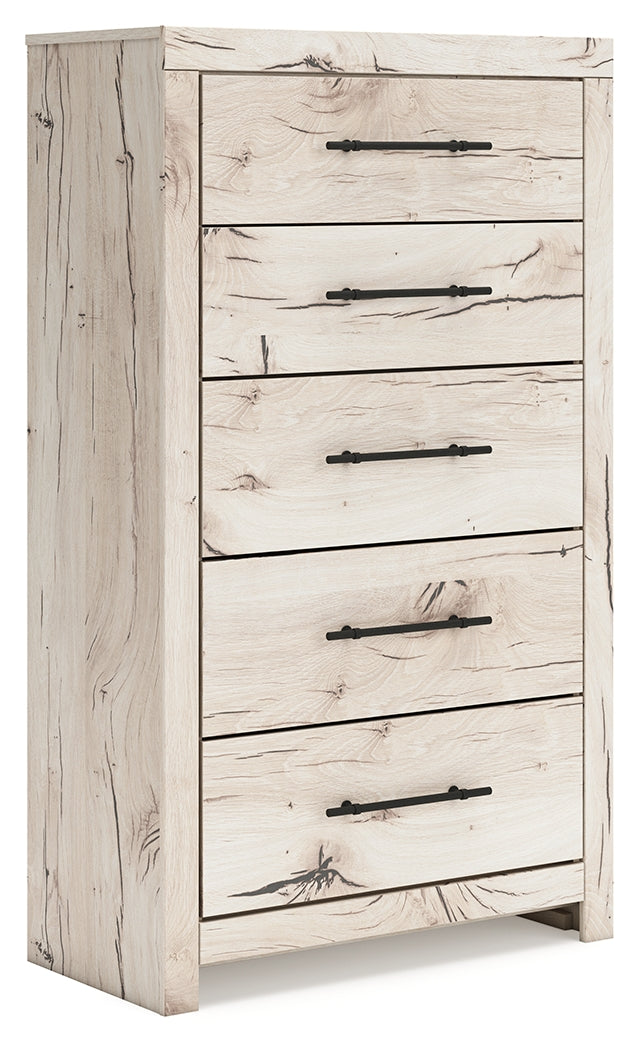 Fine Furniture & Decor - Ashley Furniture - Lawroy Bedroom - Full Panel Bed with Storage / Light Natural - B2310B42