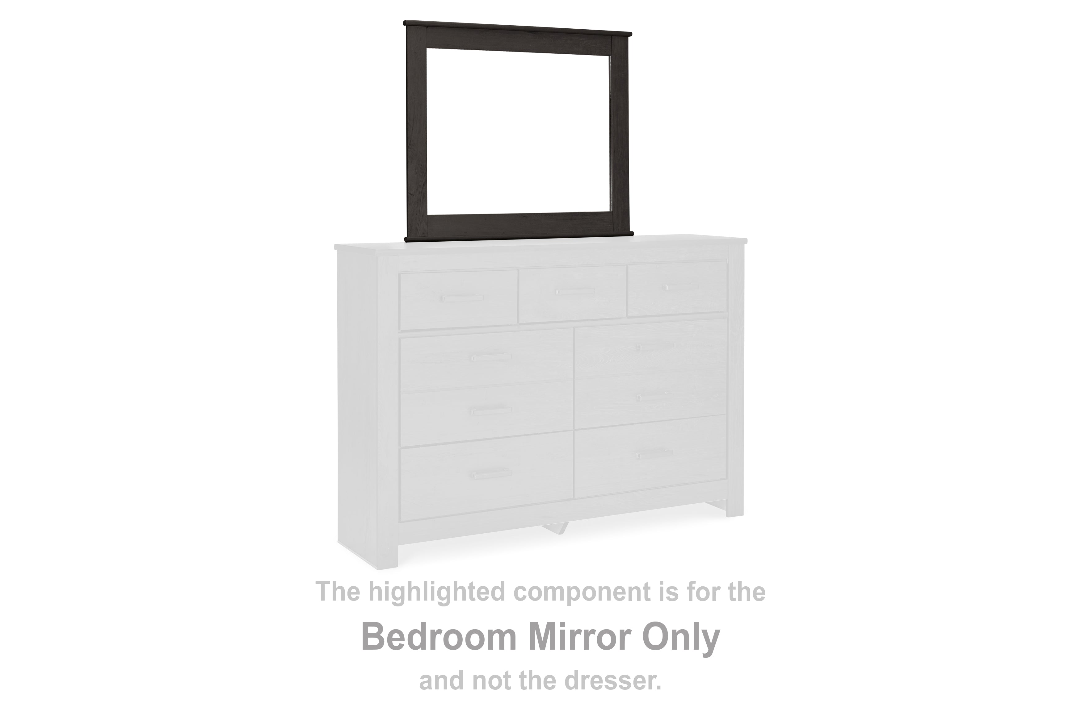 Fine Furniture & Decor - Ashley Furniture - Brinxton Bedroom - Bedroom Mirror / Charcoal - B249-36