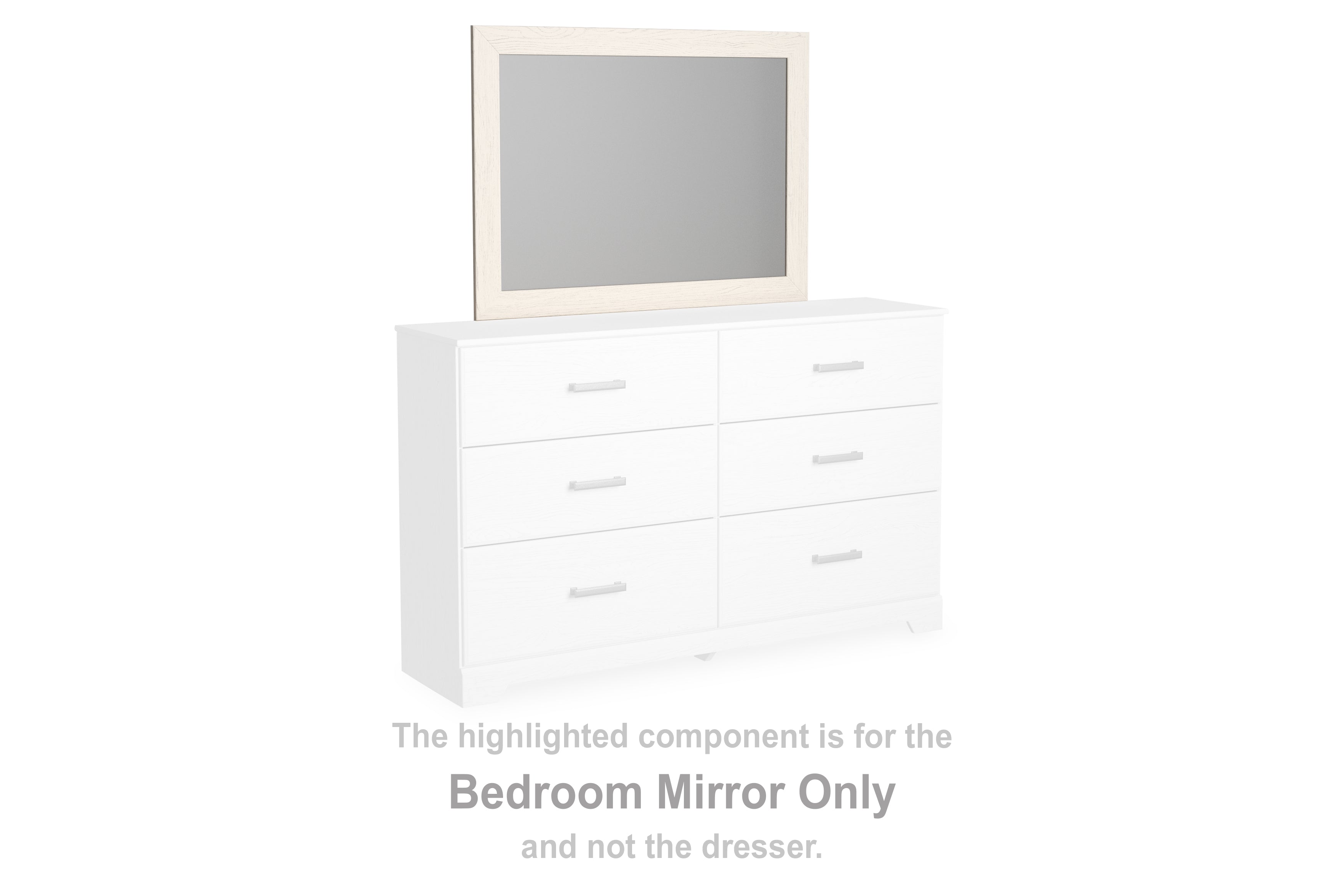 Fine Furniture & Decor - Ashley Furniture - Stelsie Bedroom - Bedroom Mirror / White - B2588-36