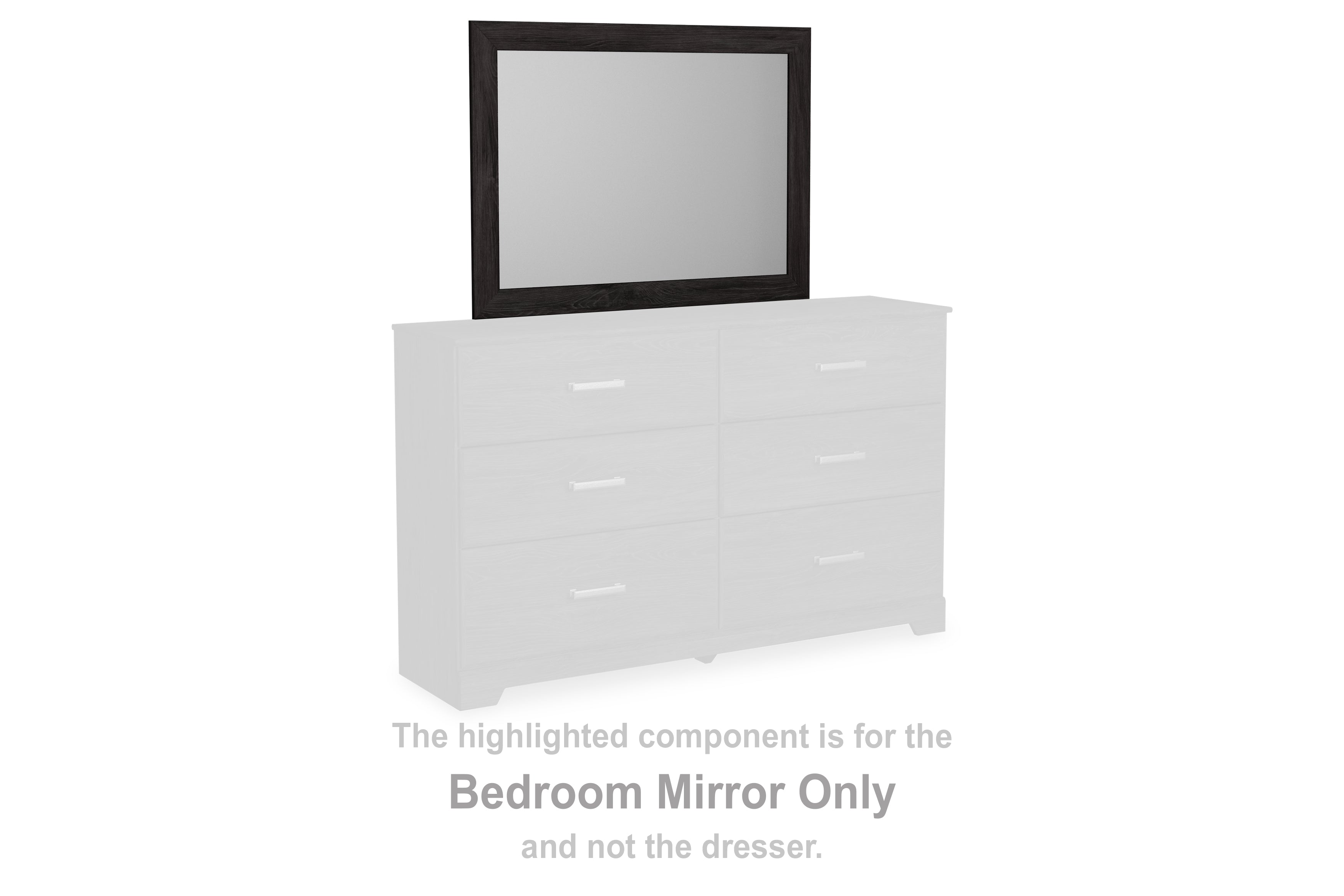 Fine Furniture & Decor - Ashley Furniture - Belachime Bedroom - Bedroom Mirror / Charcoal - B2589-36