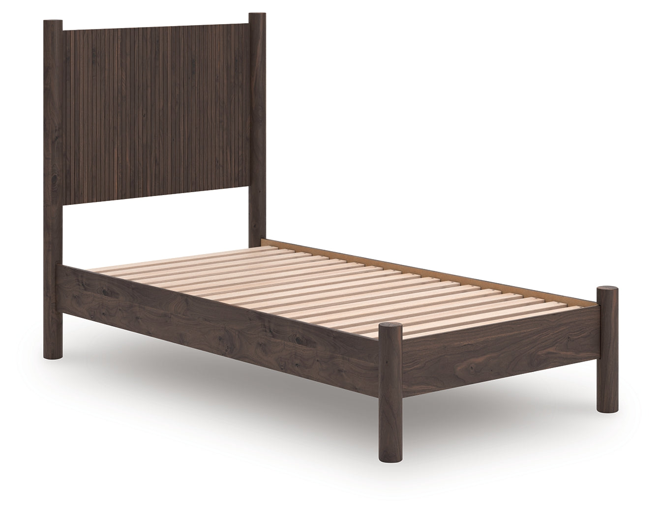 Fine Furniture & Decor - Ashley Furniture - Pamytta Bedroom - Twin Panel Platform Bed / Brown - PCB2614B2