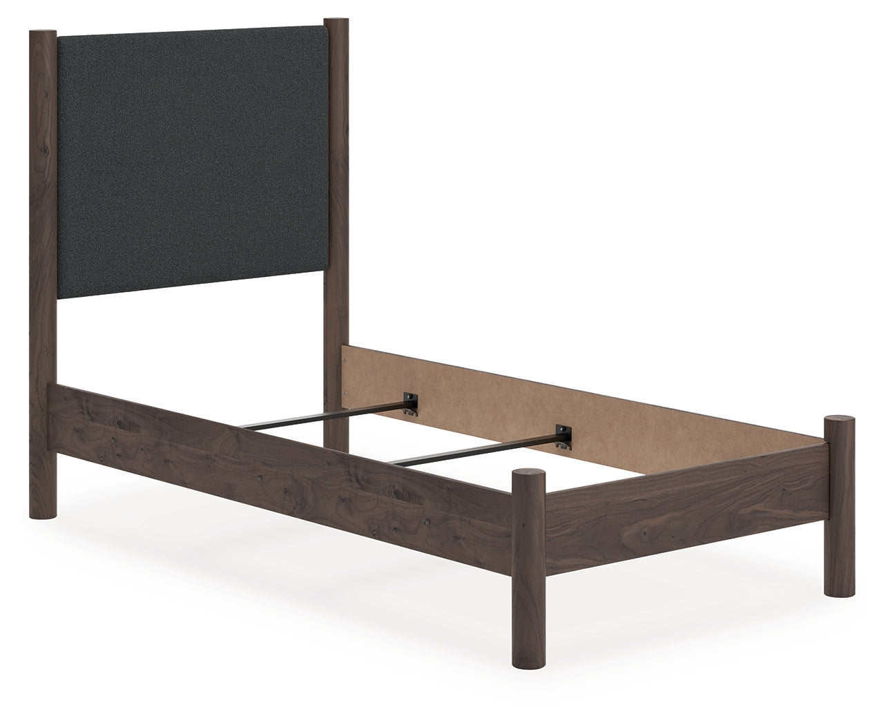Fine Furniture & Decor - Ashley Furniture - Pamytta Bedroom - Twin Upholstered Panel Bed / Brown - PCB2614B20