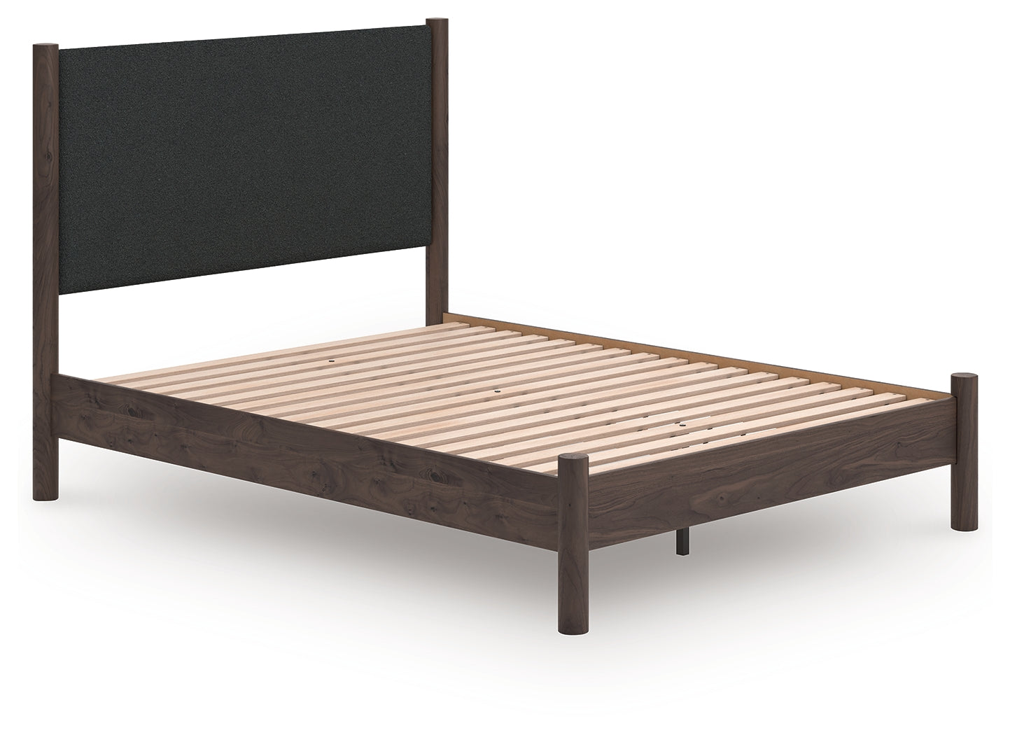 Fine Furniture & Decor - Ashley Furniture - Pamytta Bedroom - Queen Upholstered Panel Platform Bed / Brown - PCB2614B12