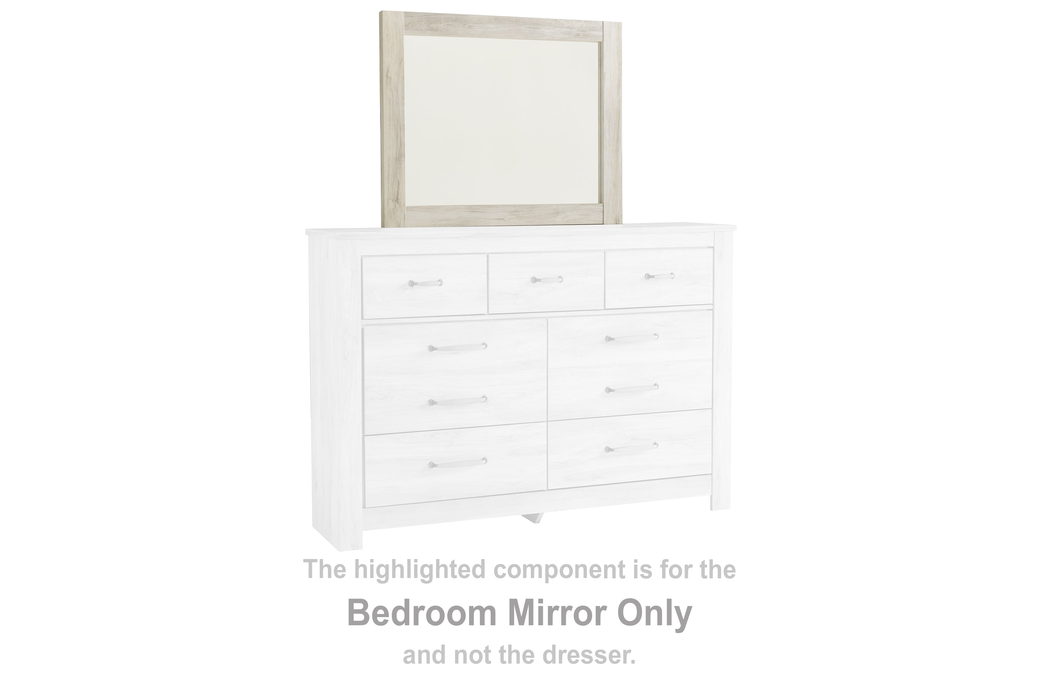 Fine Furniture & Decor - Ashley Furniture - Bellaby Bedroom - Bedroom Mirror / Whitewash - B331-36