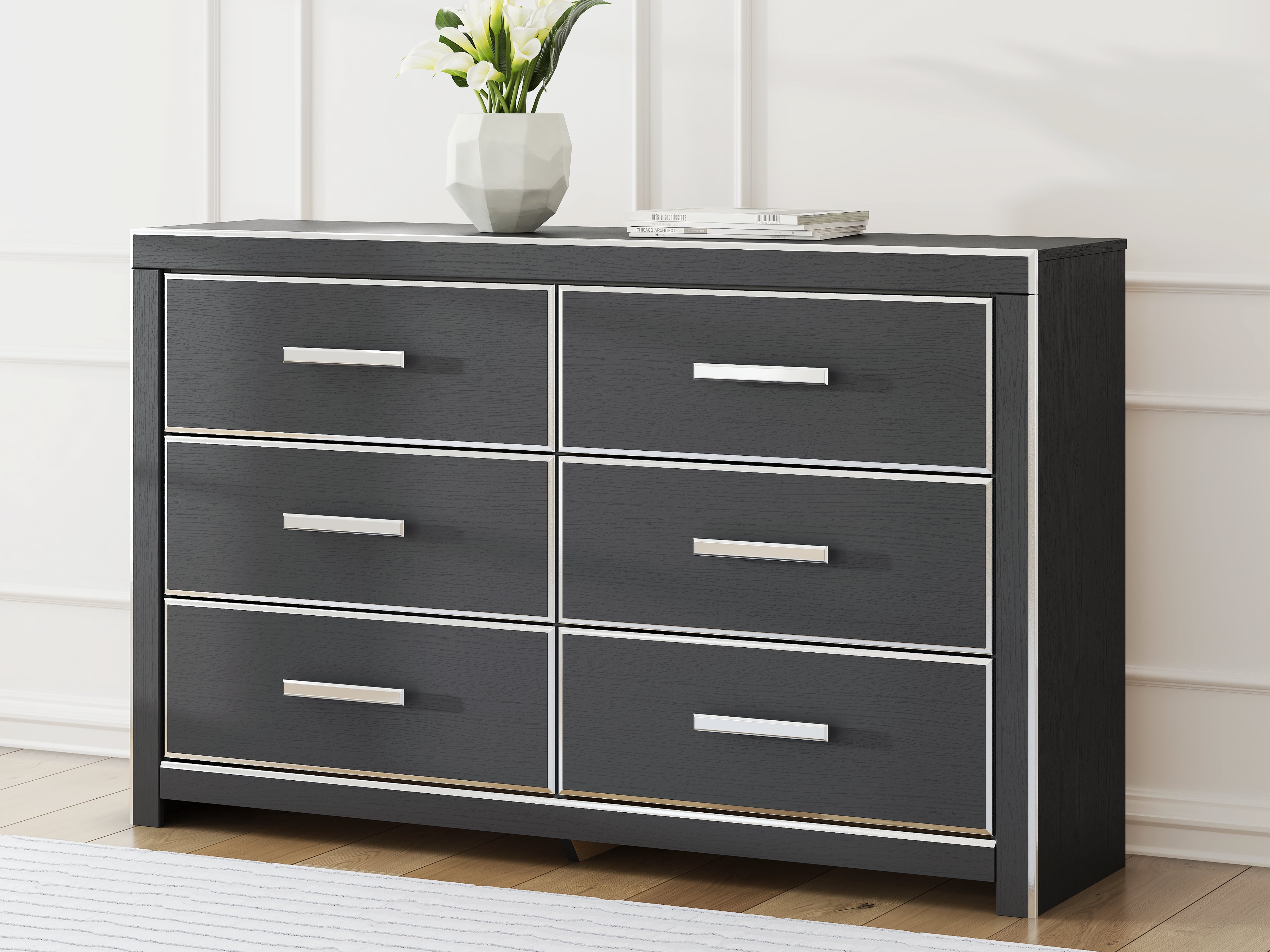 Fine Furniture & Decor - Ashley Furniture - Zuraleus Bedroom - Six Drawer Dresser / Black - PCB3380-31