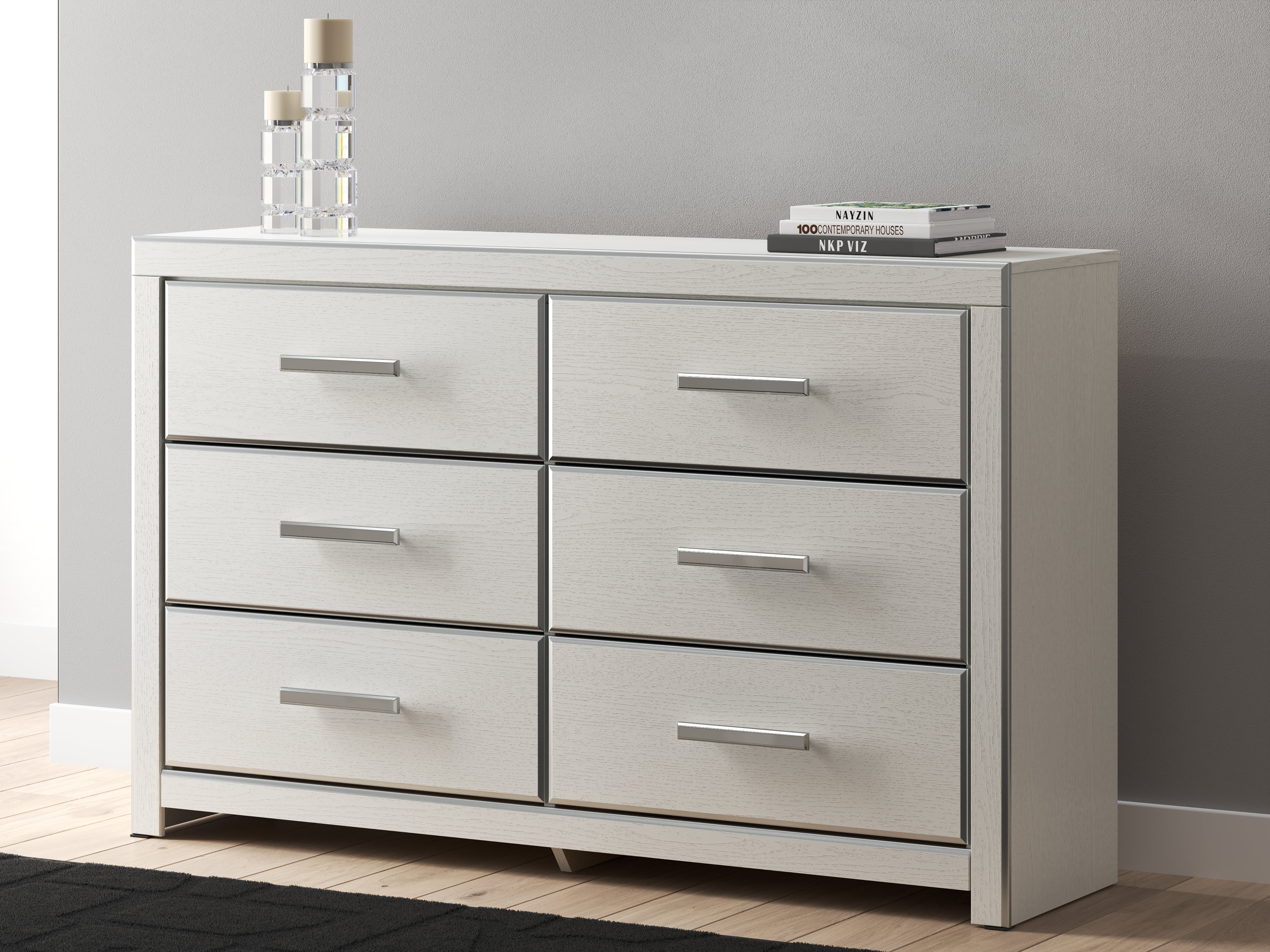 Fine Furniture & Decor - Ashley Furniture - Zuraleus Bedroom - Six Drawer Dresser / White - PCB3381-31