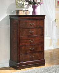 Fine Furniture & Decor - Ashley Furniture - Alisdair Bedroom - Two Drawer Night Stand / Reddish Brown - B376-92