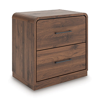 Fine Furniture & Decor - Ashley Furniture - Fortlorn Bedroom - Two Drawer Night Stand / Walnut Brown - PCB386-92