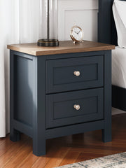 Fine Furniture & Decor - Ashley Furniture - Landocken Bedroom - Twin Panel Bed / Brown/Blue - B414B2