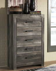Fine Furniture & Decor - Ashley Furniture - Wynnlow Bedroom - Queen Upholstered Poster Bed / Gray - B440B7