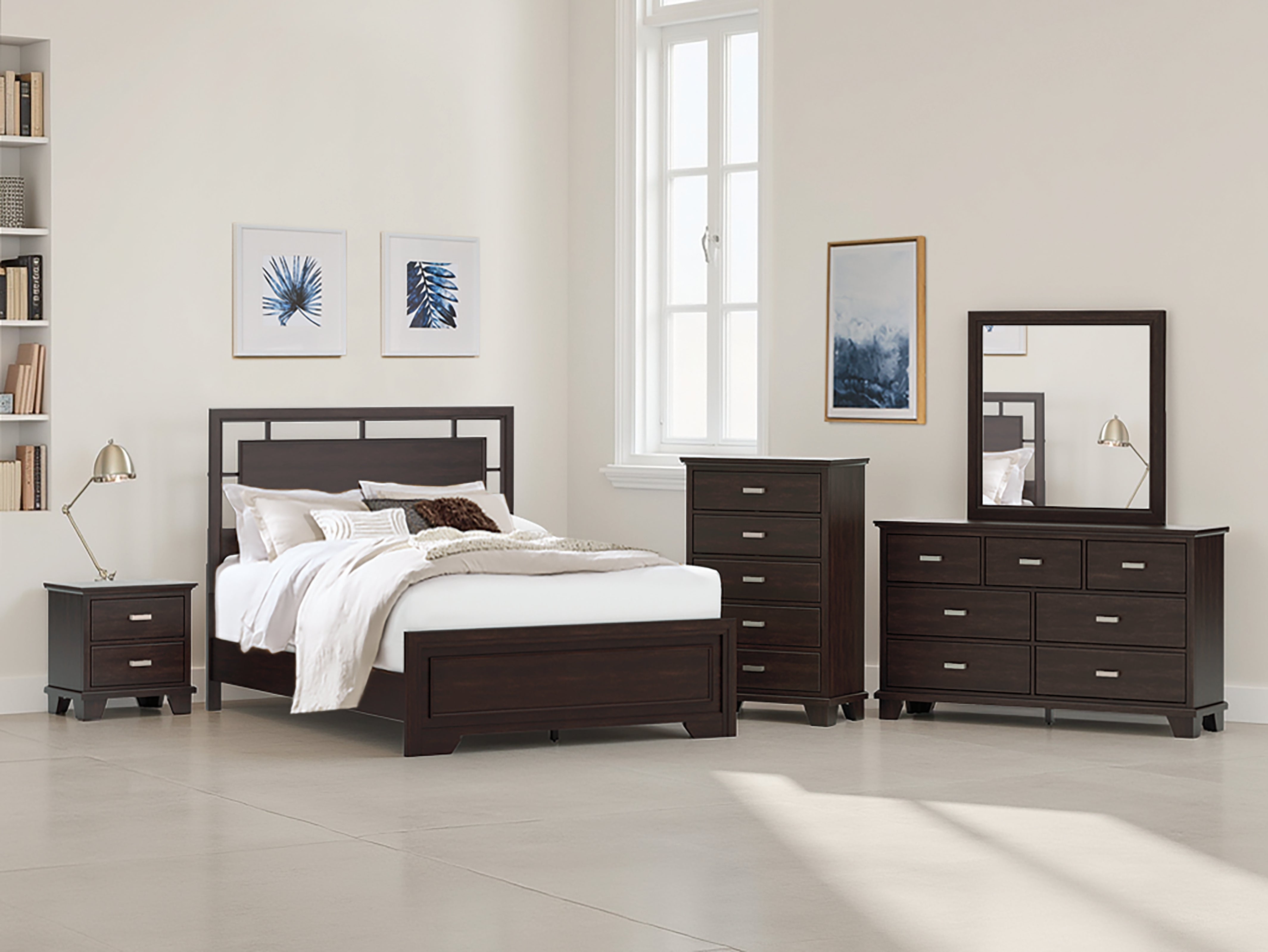 Fine Furniture & Decor - Ashley Furniture - Covetown Bedroom - Queen Panel Bed / Dark Brown - B441B6