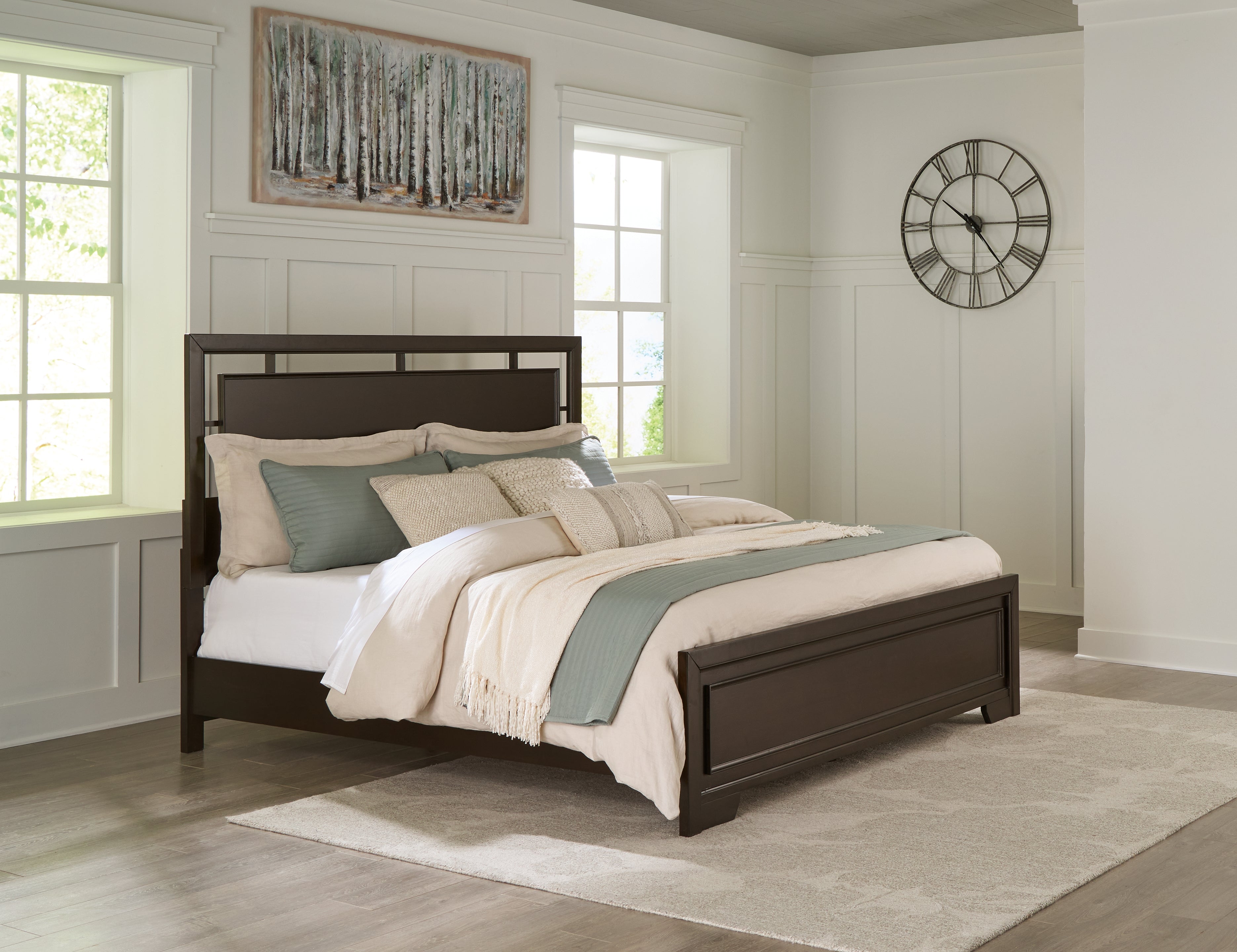 Fine Furniture & Decor - Ashley Furniture - Covetown Bedroom - King Panel Bed / Dark Brown - B441B8