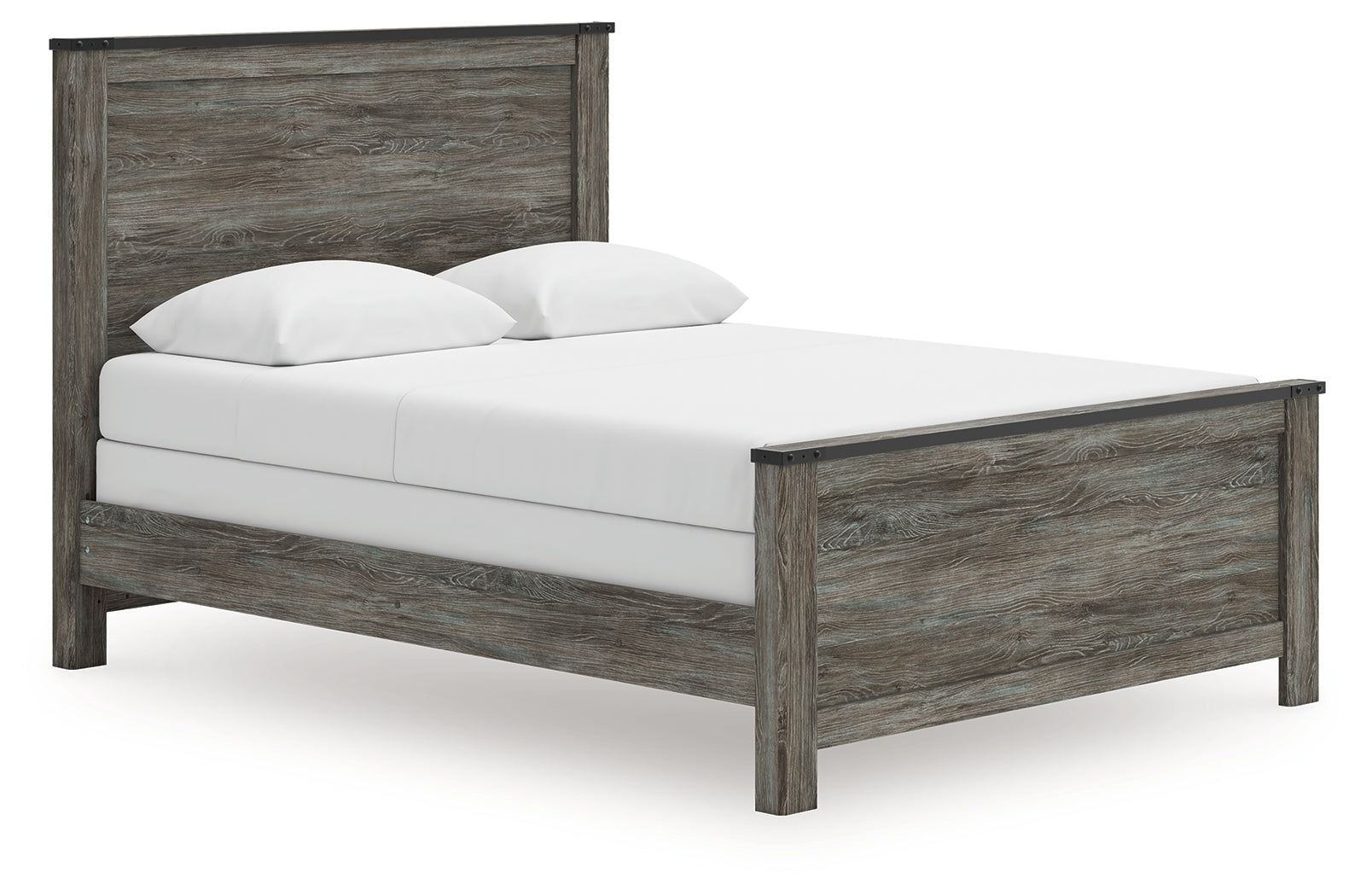 Fine Furniture & Decor - Ashley Furniture - Frandern Bedroom - Queen Panel Bed / Black/Gray - B4480B21