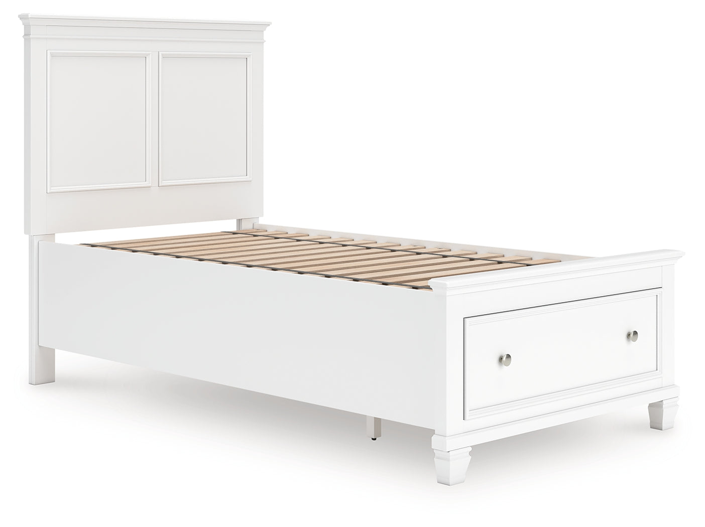 Fine Furniture & Decor - Ashley Furniture - Fortman Bedroom - Twin Panel Storage Bed / White - B680B24