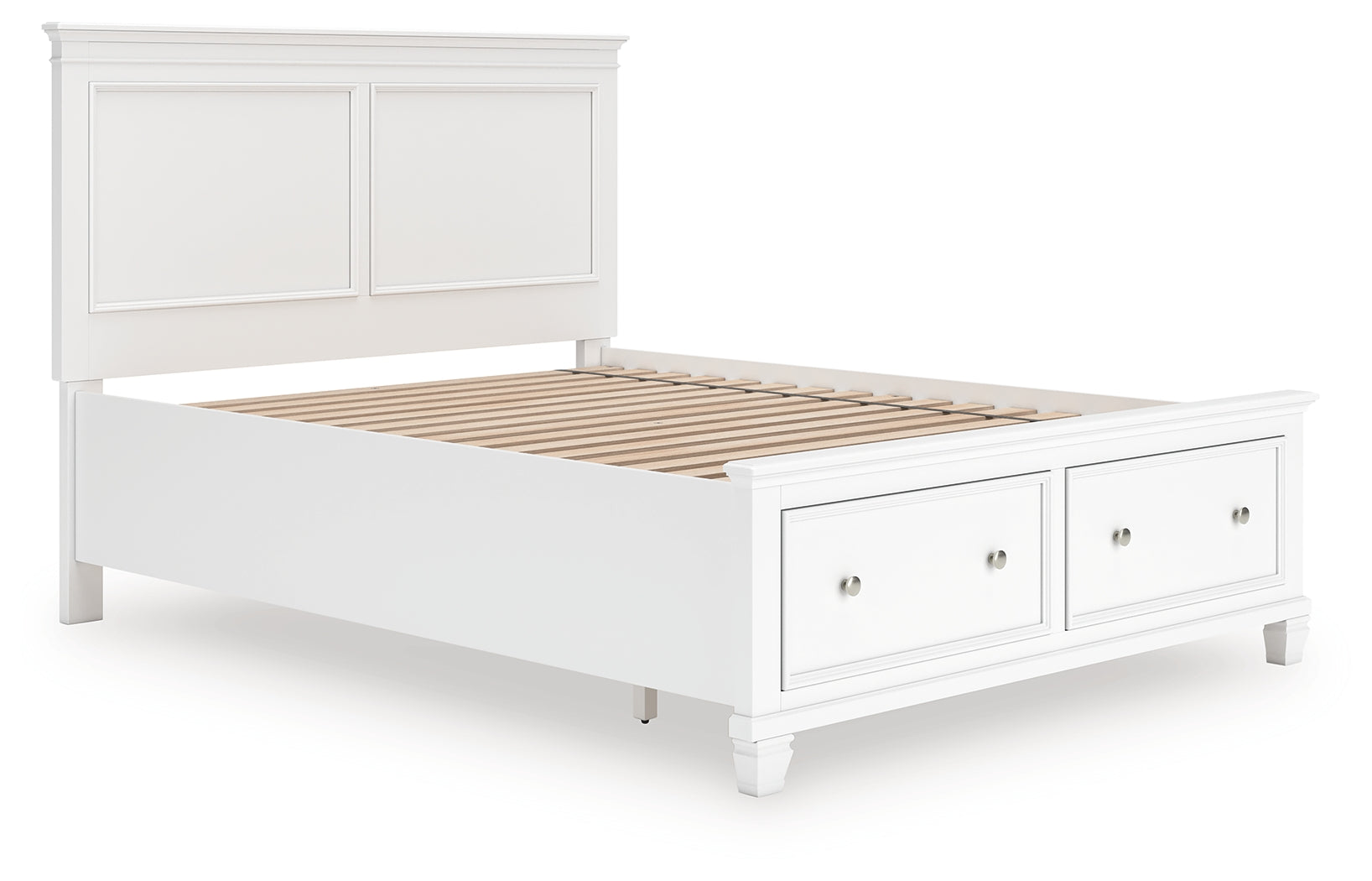 Fine Furniture & Decor - Ashley Furniture - Fortman Bedroom - Queen Panel Storage Bed / White - B680B20