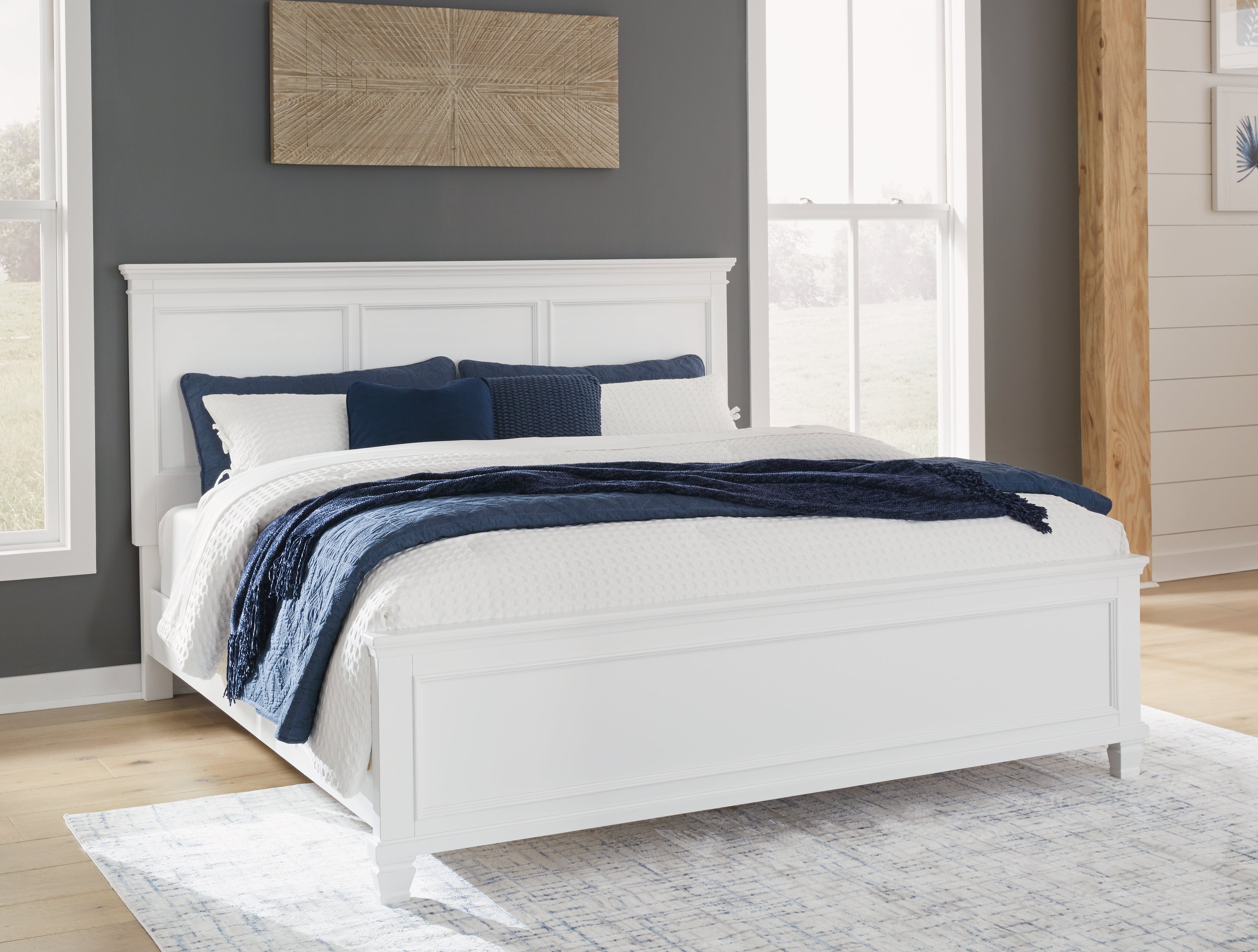 Fine Furniture & Decor - Ashley Furniture - Fortman Bedroom - King Panel Bed / White - B680B4
