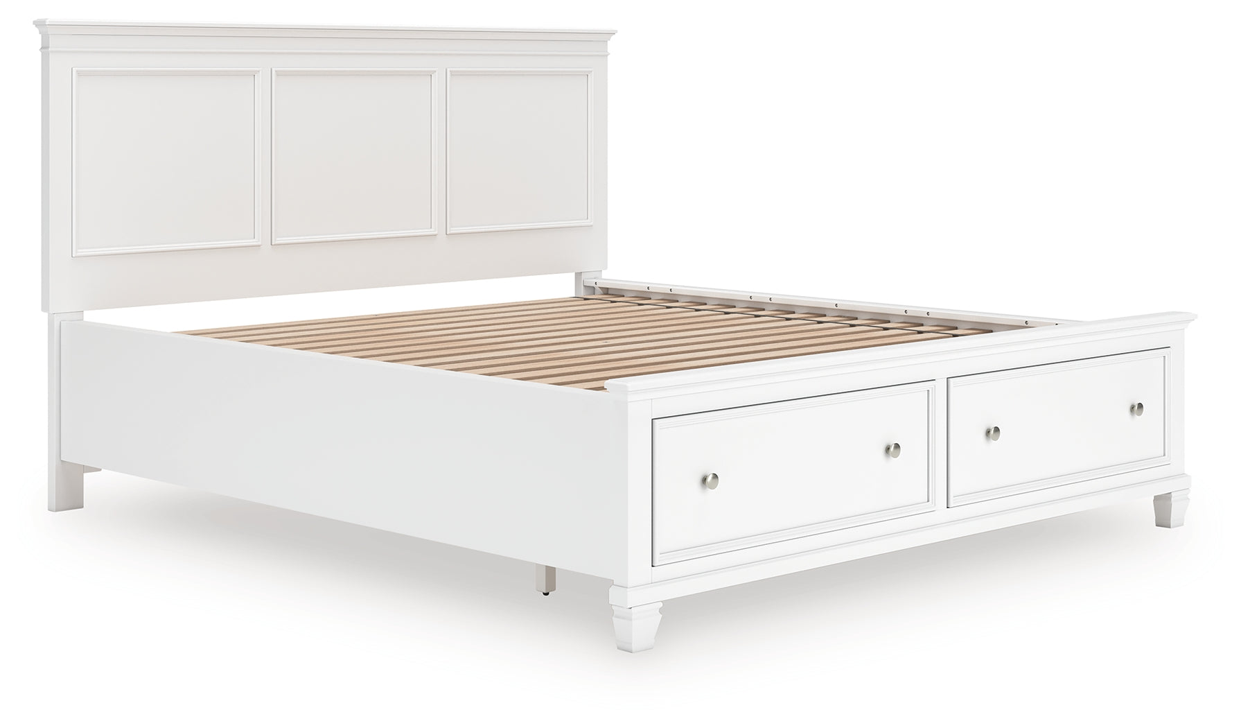 Fine Furniture & Decor - Ashley Furniture - Fortman Bedroom - California King Panel Storage Bed / White - B680B23