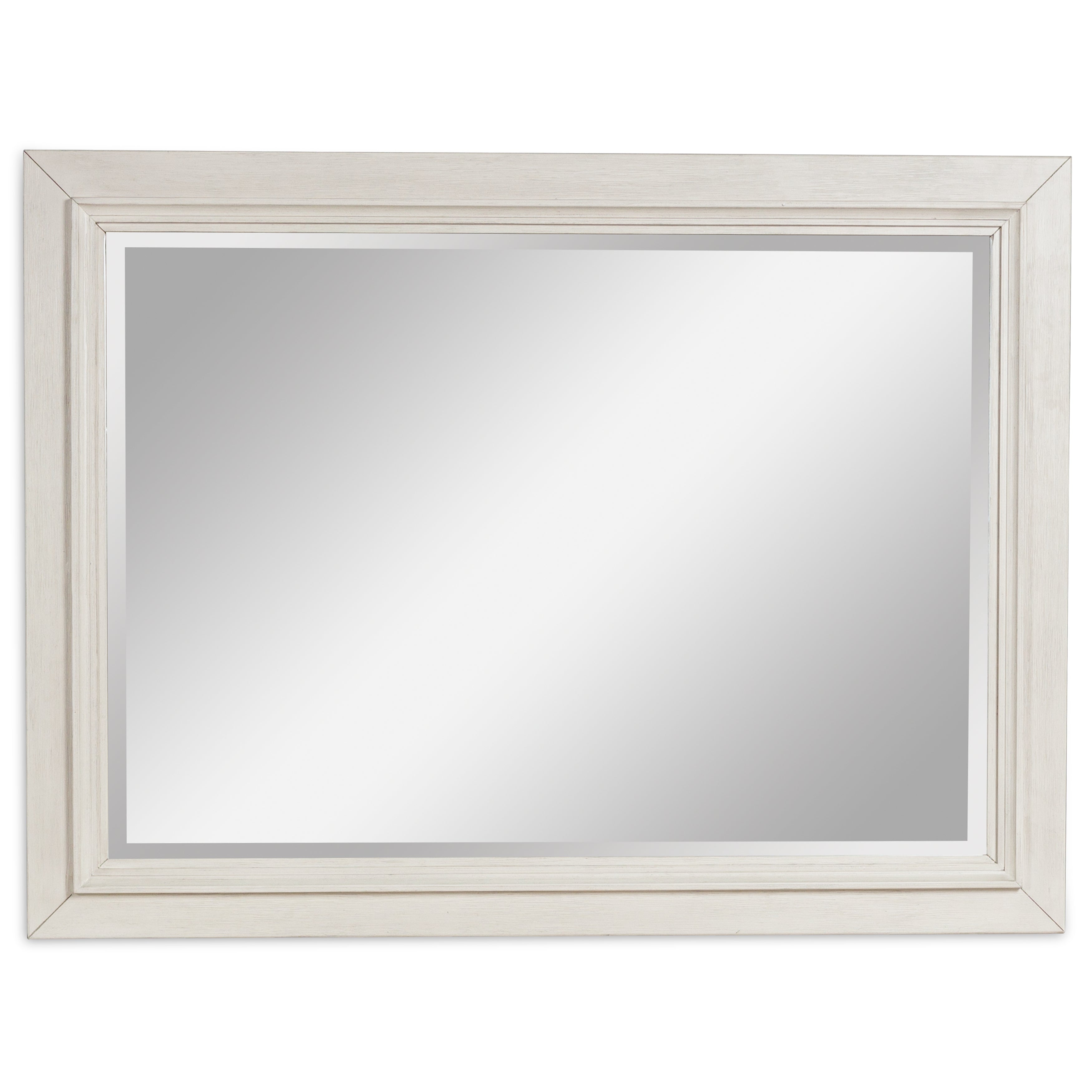 Fine Furniture & Decor - Ashley Furniture - Shaybrock Bedroom - Bedroom Mirror / Antique White/Brown - B683-36