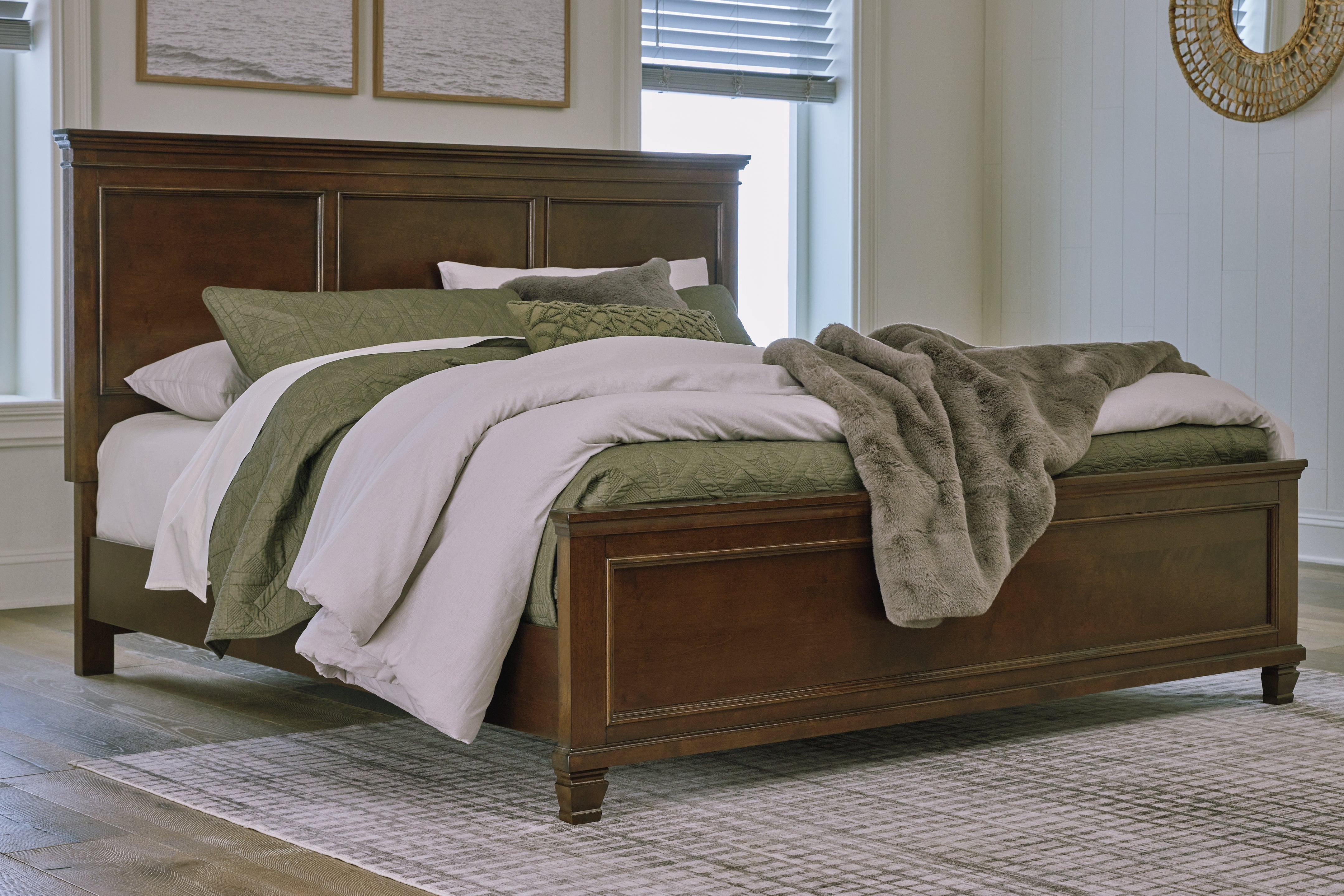 Fine Furniture & Decor - Ashley Furniture - Danabrin Bedroom - King Panel Bed / Brown - B685B4