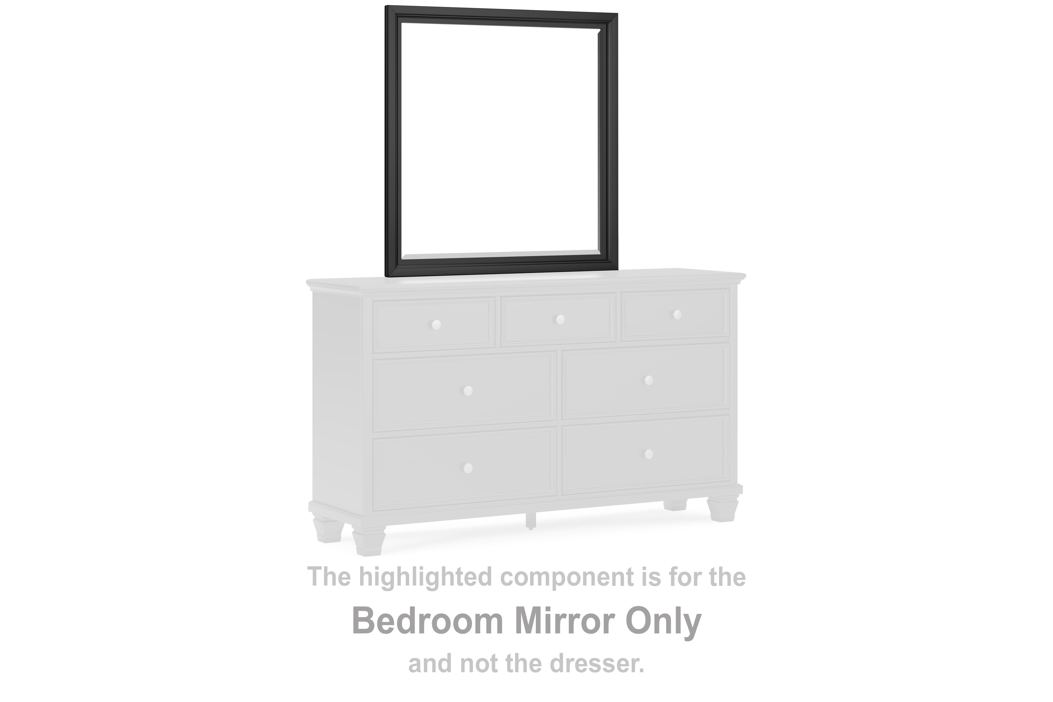 Fine Furniture & Decor - Ashley Furniture - Lanolee Bedroom - Bedroom Mirror / Black - B687-36