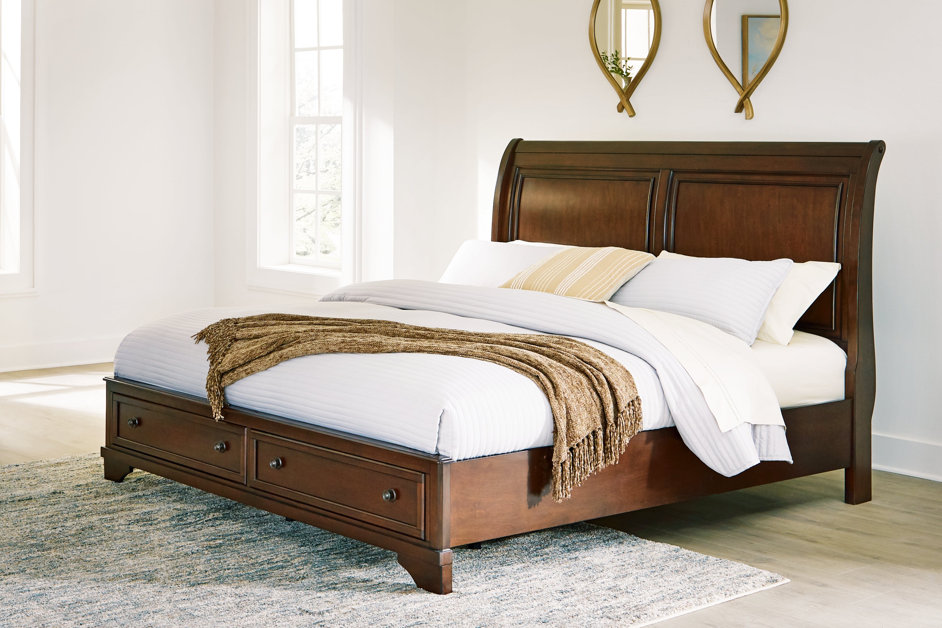 Fine Furniture & Decor - Ashley Furniture - Trellington Bedroom - King Sleigh Storage Bed / Brown - B716B2