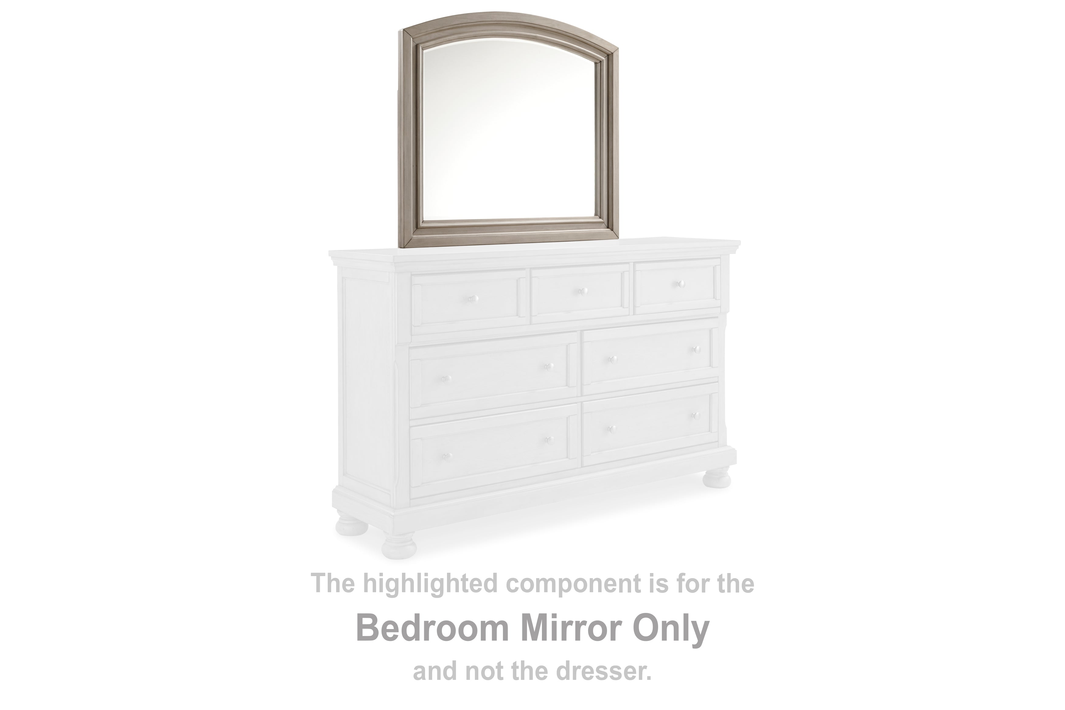 Fine Furniture & Decor - Ashley Furniture - Lettner Bedroom - Bedroom Mirror / Light Gray - B733-36