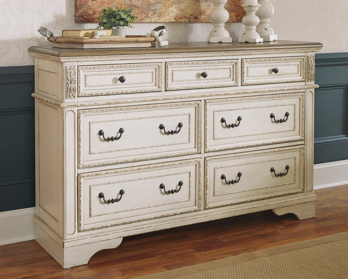 Fine Furniture & Decor - Ashley Furniture - Realyn Bedroom - Queen Upholstered Storage Bed / Two-tone - B743B18