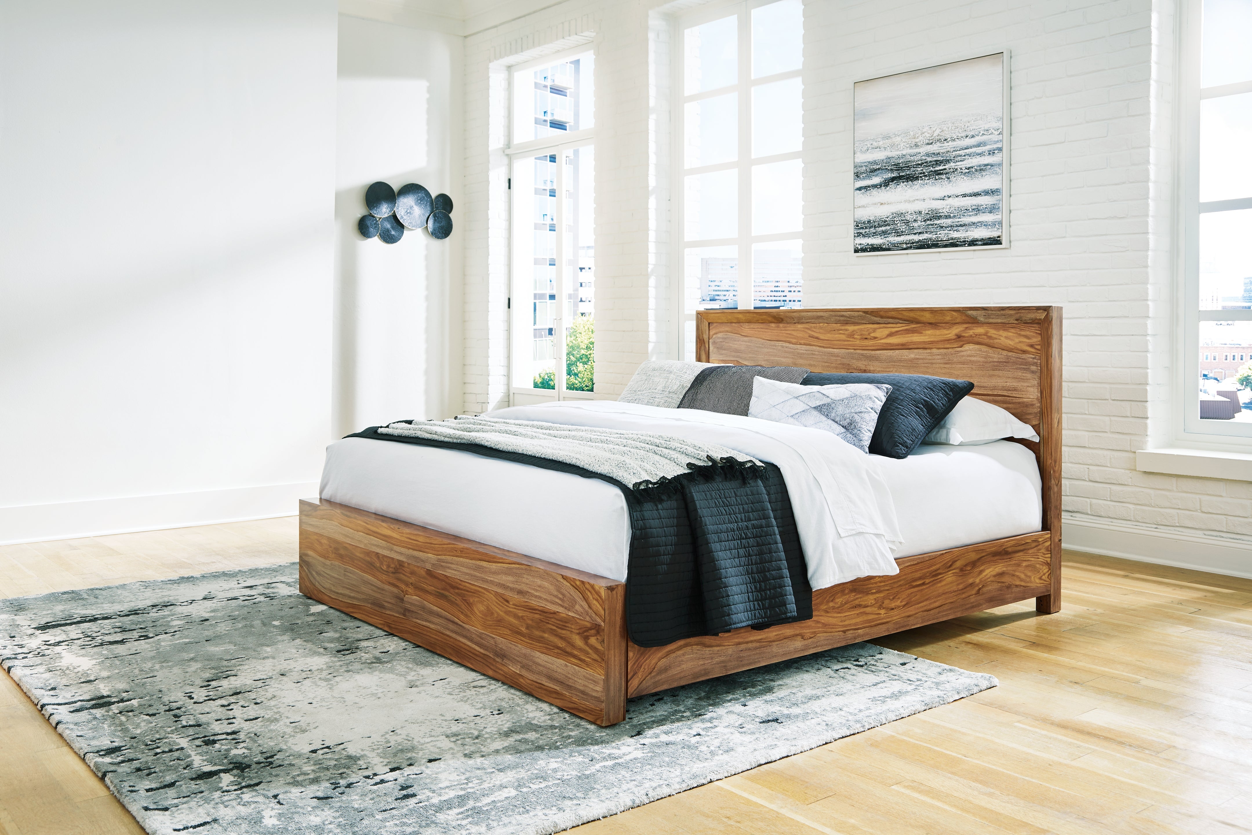 Fine Furniture & Decor - Ashley Furniture - Dressonni Bedroom - California King Panel Bed / Brown - B790B5