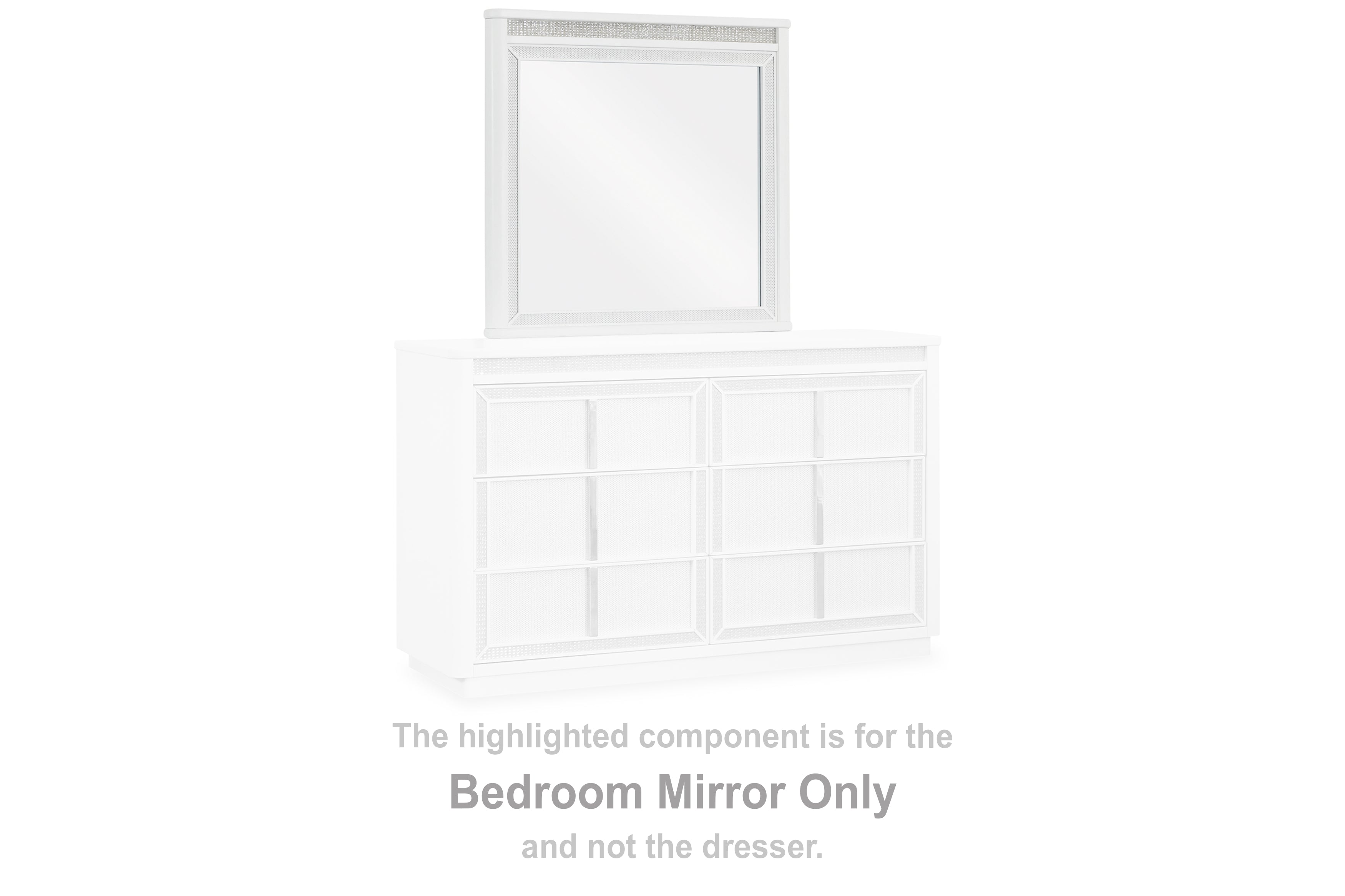 Fine Furniture & Decor - Ashley Furniture - Chalanna Bedroom - Bedroom Mirror / White - B822-36