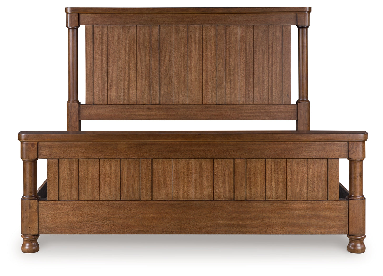 Fine Furniture & Decor - Ashley Furniture - Rowlenstown Bedroom - California King Poster Bed / Brown - PCB824B5