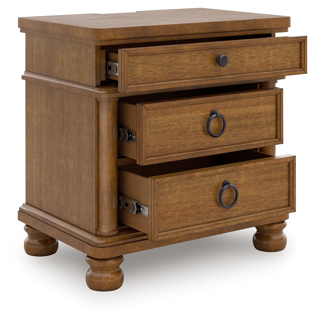 Fine Furniture & Decor - Ashley Furniture - Rowlenstown Bedroom - Three Drawer Night Stand / Brown - PCB824-93
