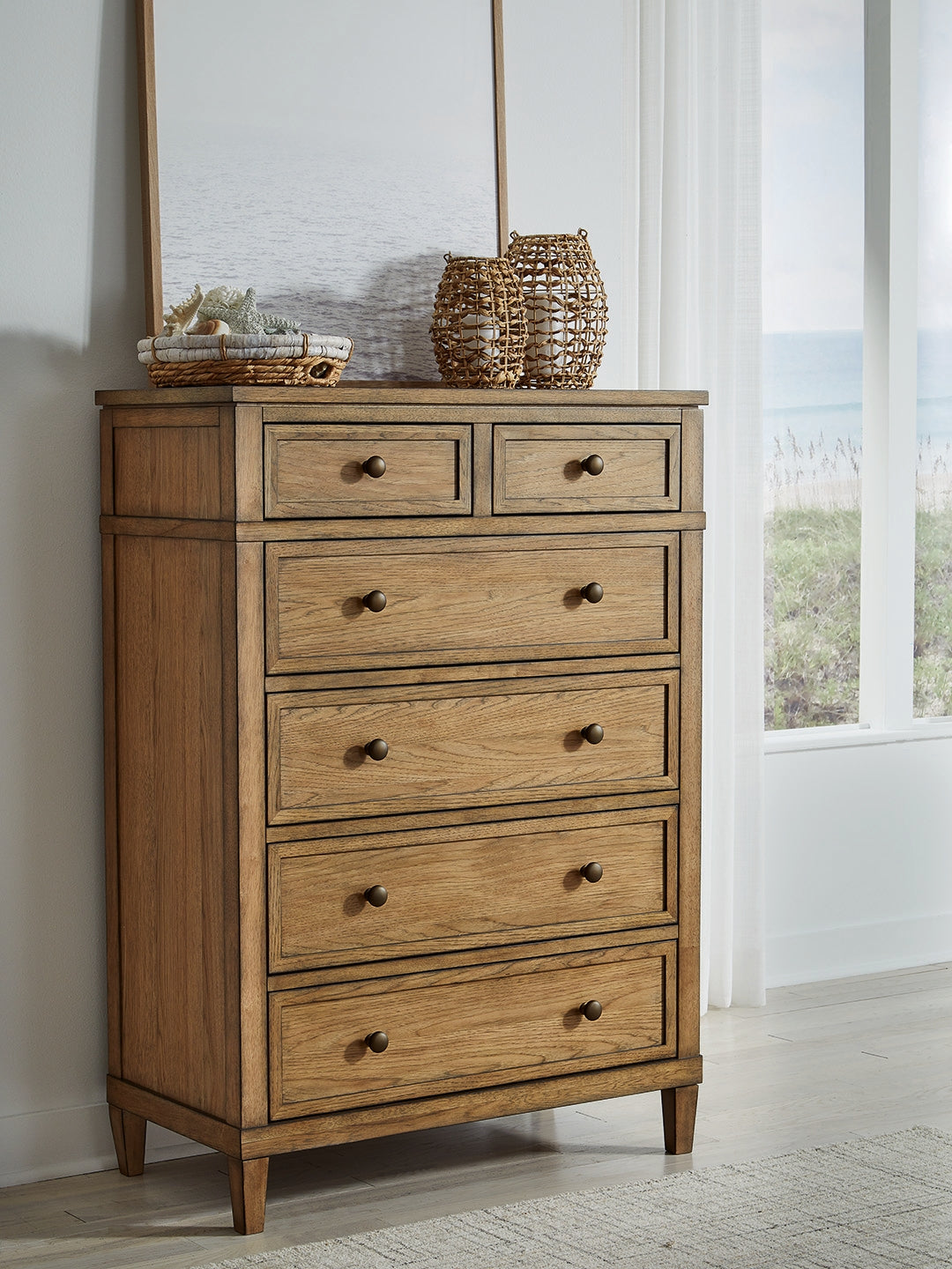 Fine Furniture & Decor - Ashley Furniture - Sharlance Bedroom - Six Drawer Chest / Brown - B895-46