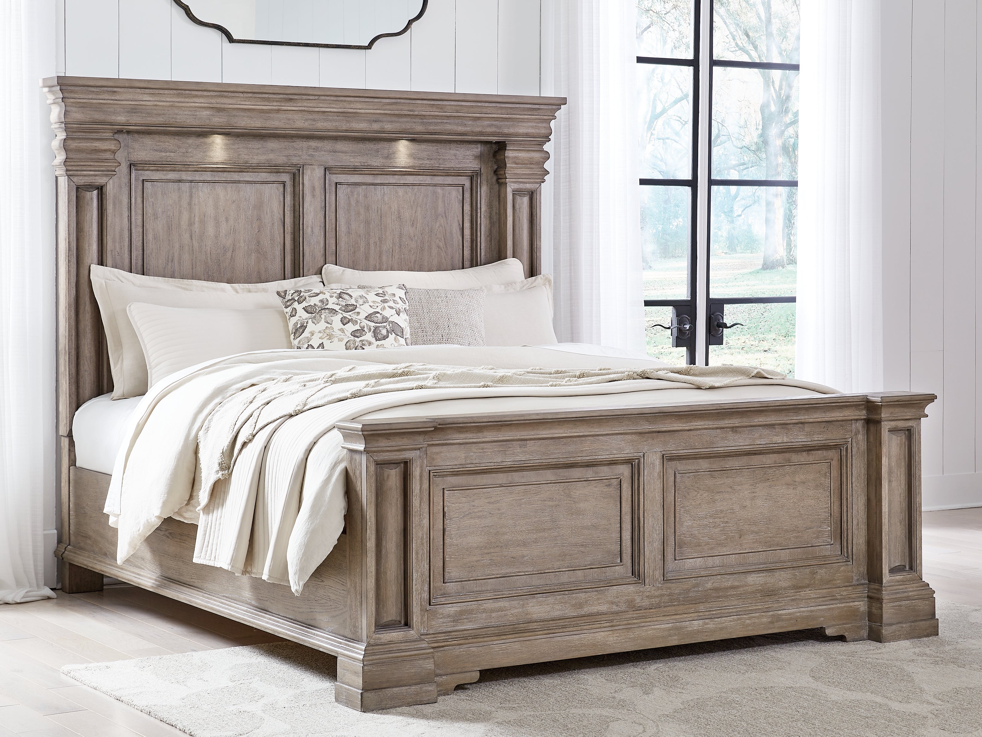 Fine Furniture & Decor - Ashley Furniture - Blairhurst Bedroom - King Panel Bed / Light Grayish Brown - B916B4