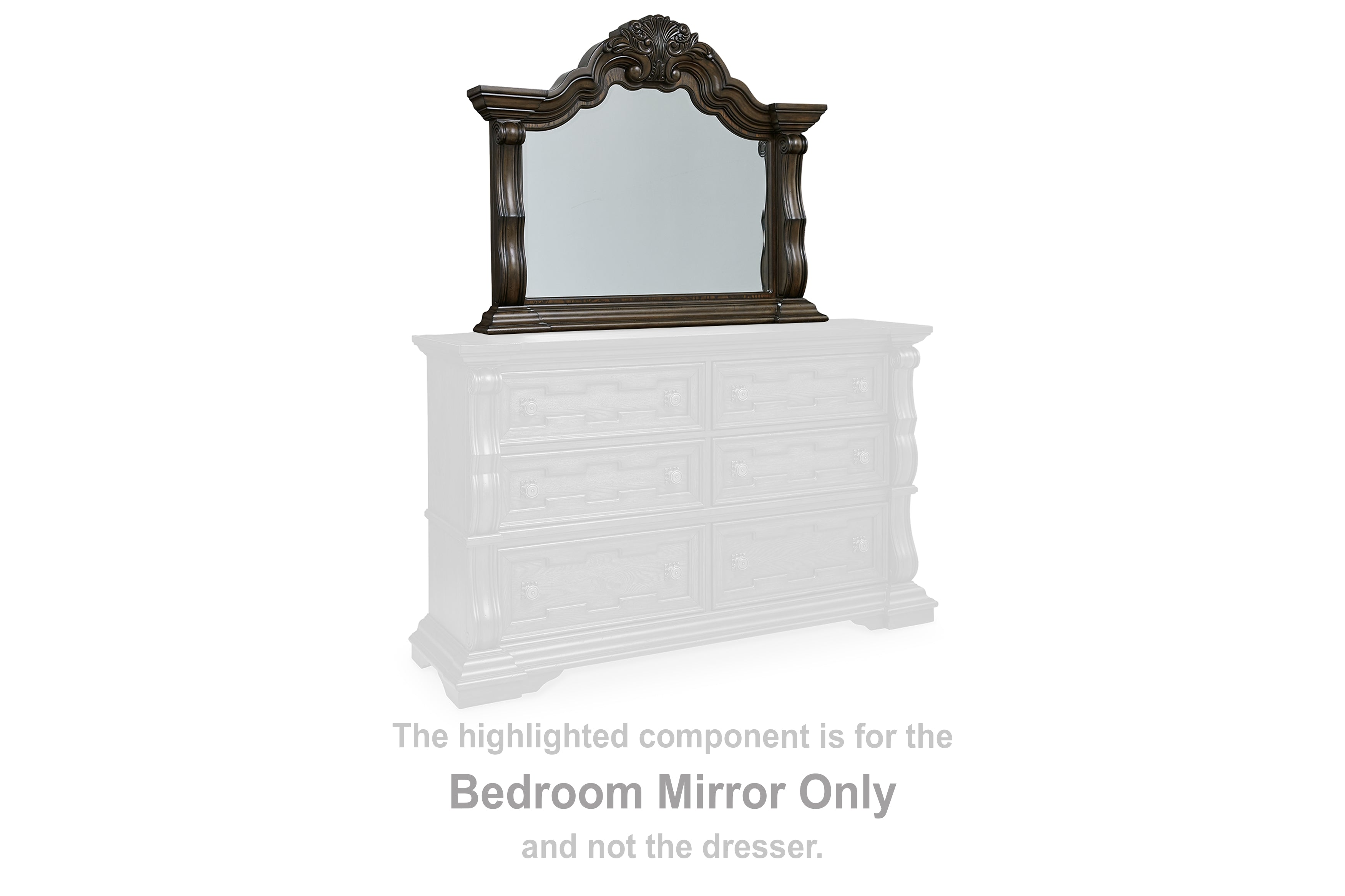 Fine Furniture & Decor - Ashley Furniture - Maylee Bedroom - Bedroom Mirror / Dark Brown - B947-36