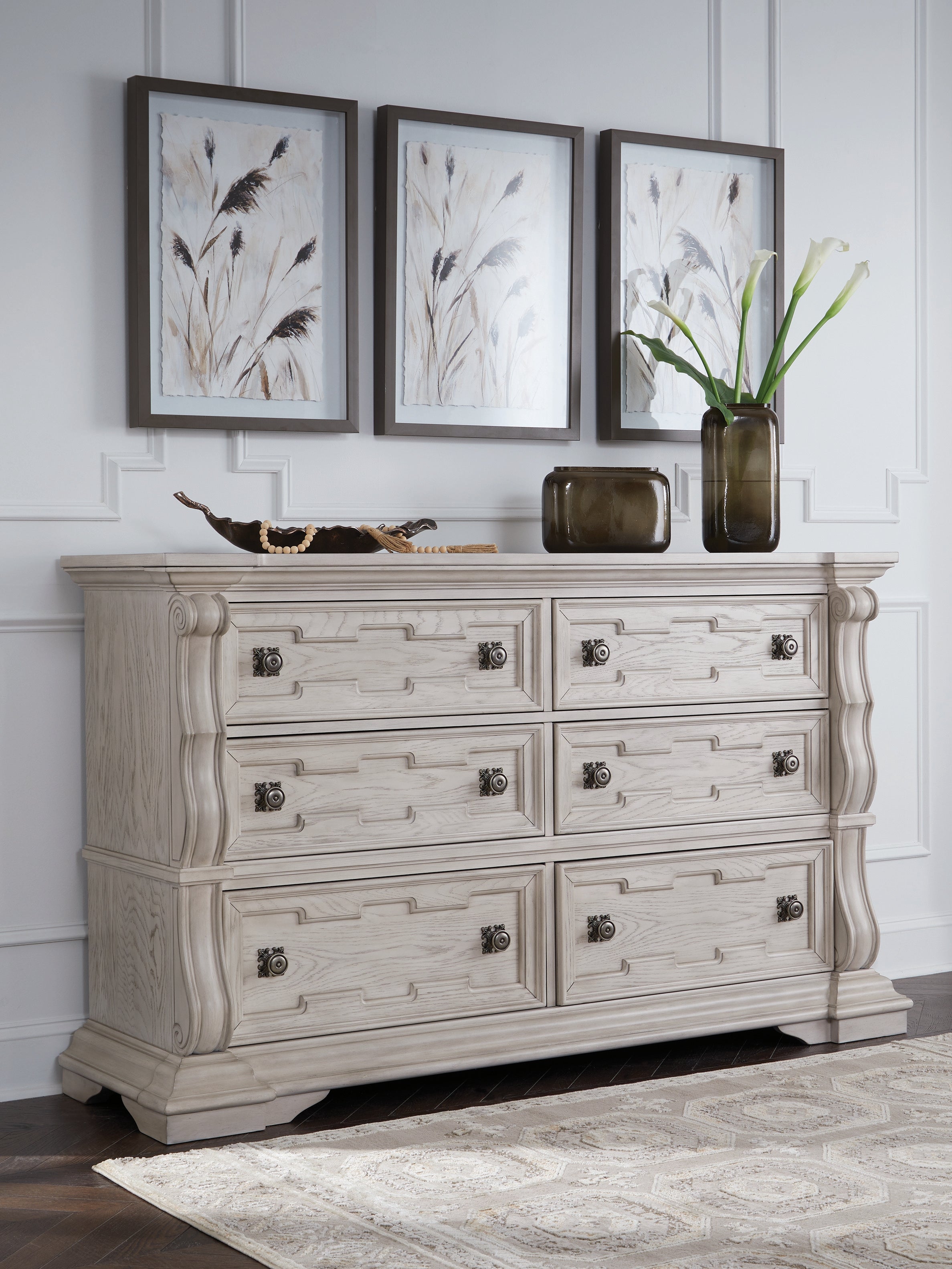 Fine Furniture & Decor - Ashley Furniture - Bruchandi Bedroom - Dresser / Antique White - PCB948-31
