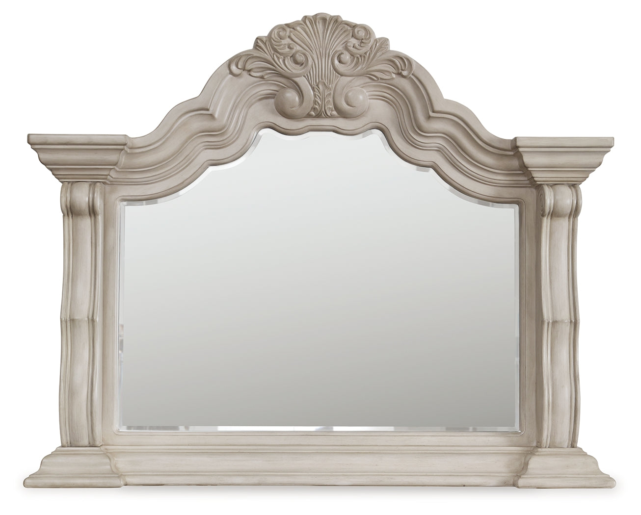 Fine Furniture & Decor - Ashley Furniture - Bruchandi Mirror - Bedroom Mirror / Antique White - PCB948-36