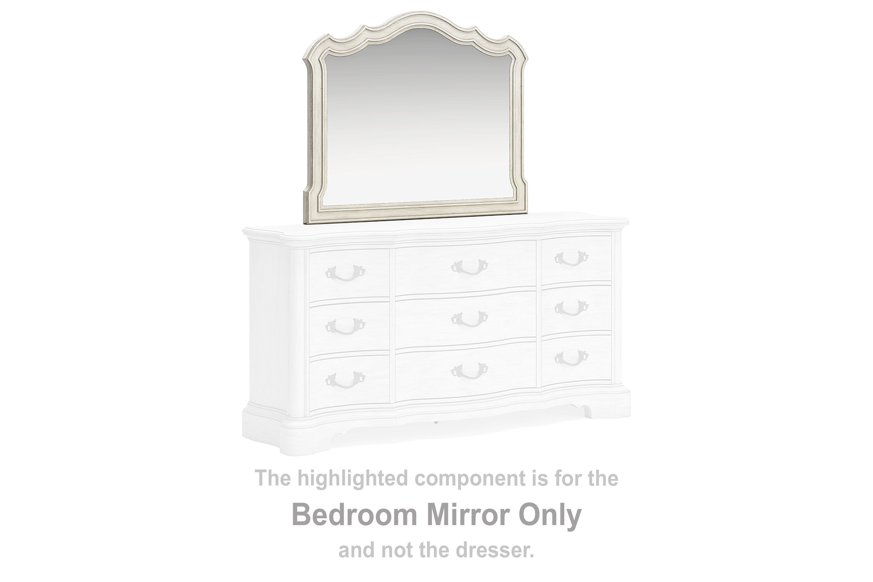 Fine Furniture & Decor - Ashley Furniture - Arlendyne Bedroom - Bedroom Mirror / Antique White - B980-36
