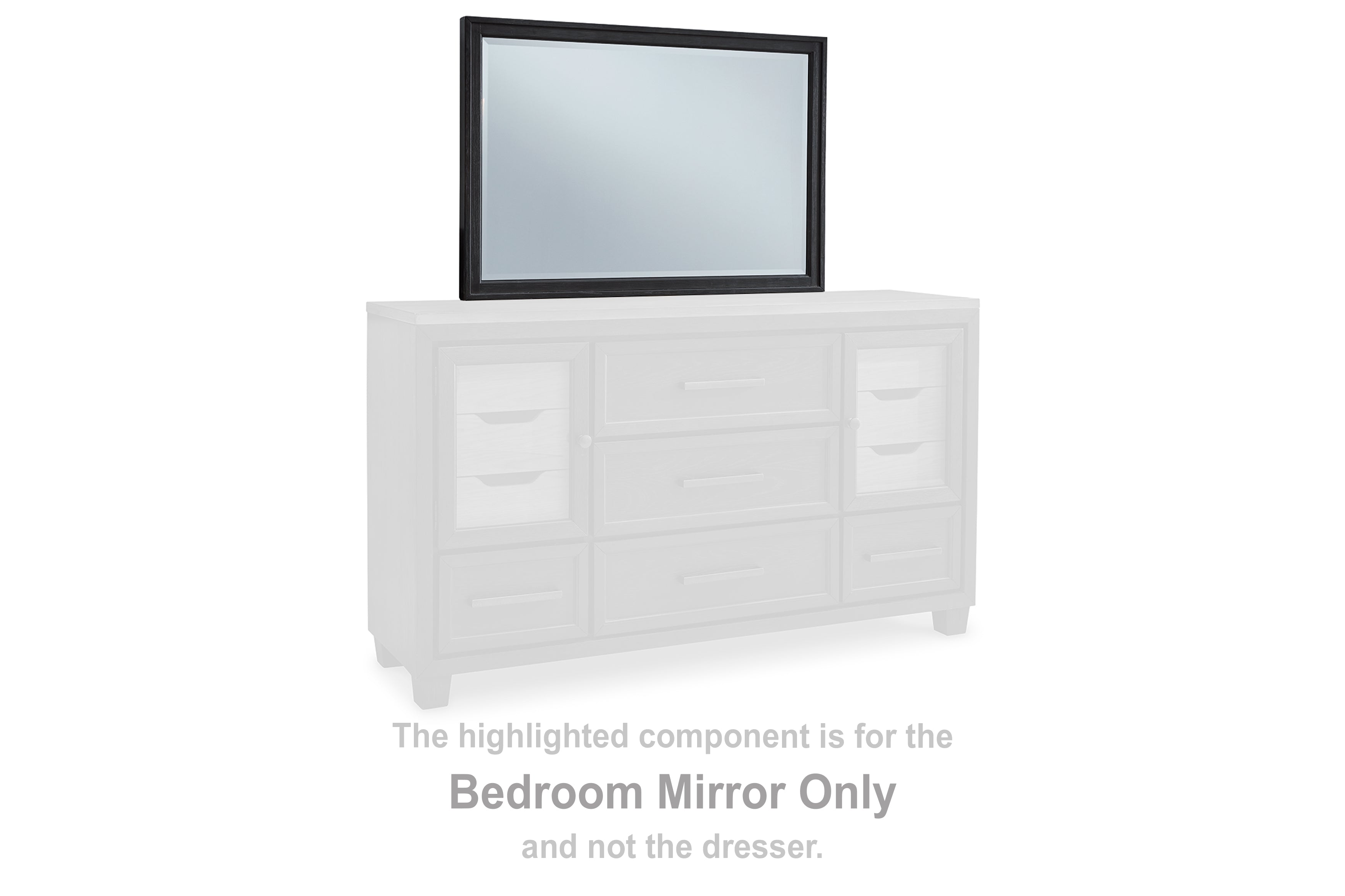 Fine Furniture & Decor - Ashley Furniture - Foyland Bedroom - Bedroom Mirror / Black - B989-36