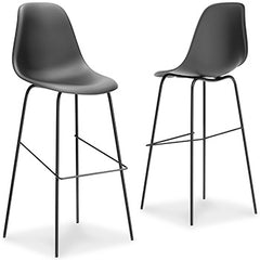 Fine Furniture & Decor - Ashley Furniture - Forestead Dining Room - Bar Height Bar Stool (Set of 2) / Black - D130-130X2