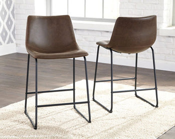 Fine Furniture & Decor - Ashley Furniture - Centiar Dining Room - Counter Height Bar Stool (Set of 2) / Brown - D372-124X2