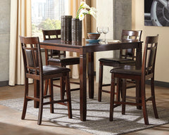 Fine Furniture & Decor - Ashley Furniture - Bennox Dining Room - DRM Counter Table Set (5/CN) / Brown - D384-223